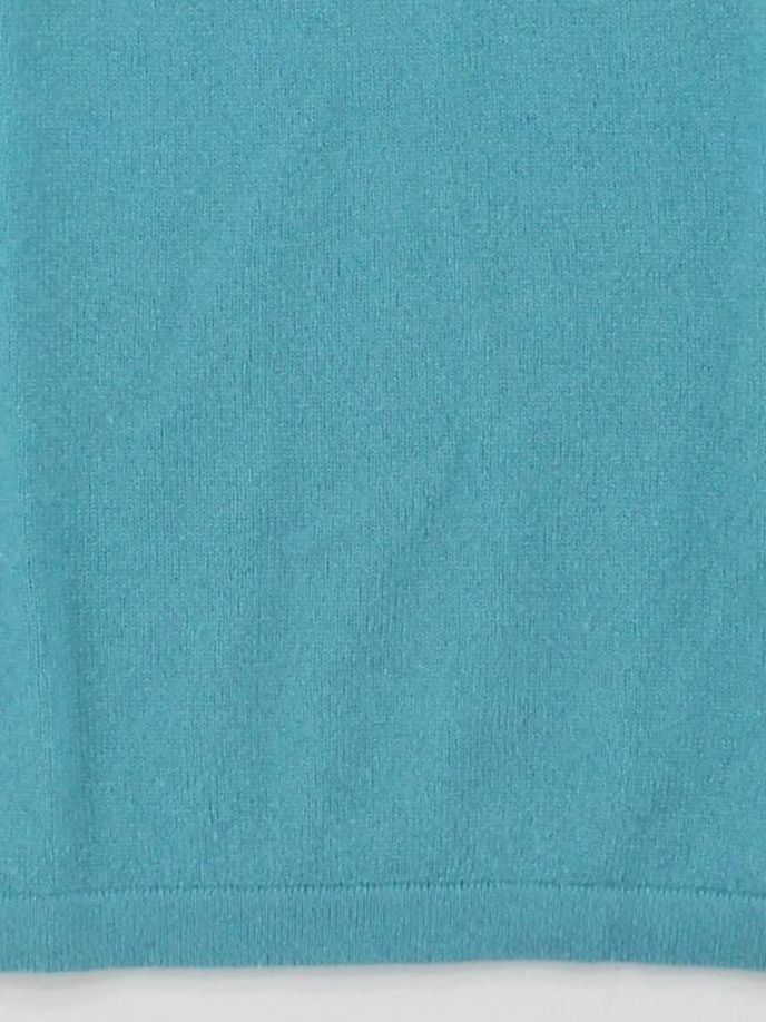 Woolovers Women's Top L Blue Wool with Cashmere Sleeveless Round Neck Basic - Image 4