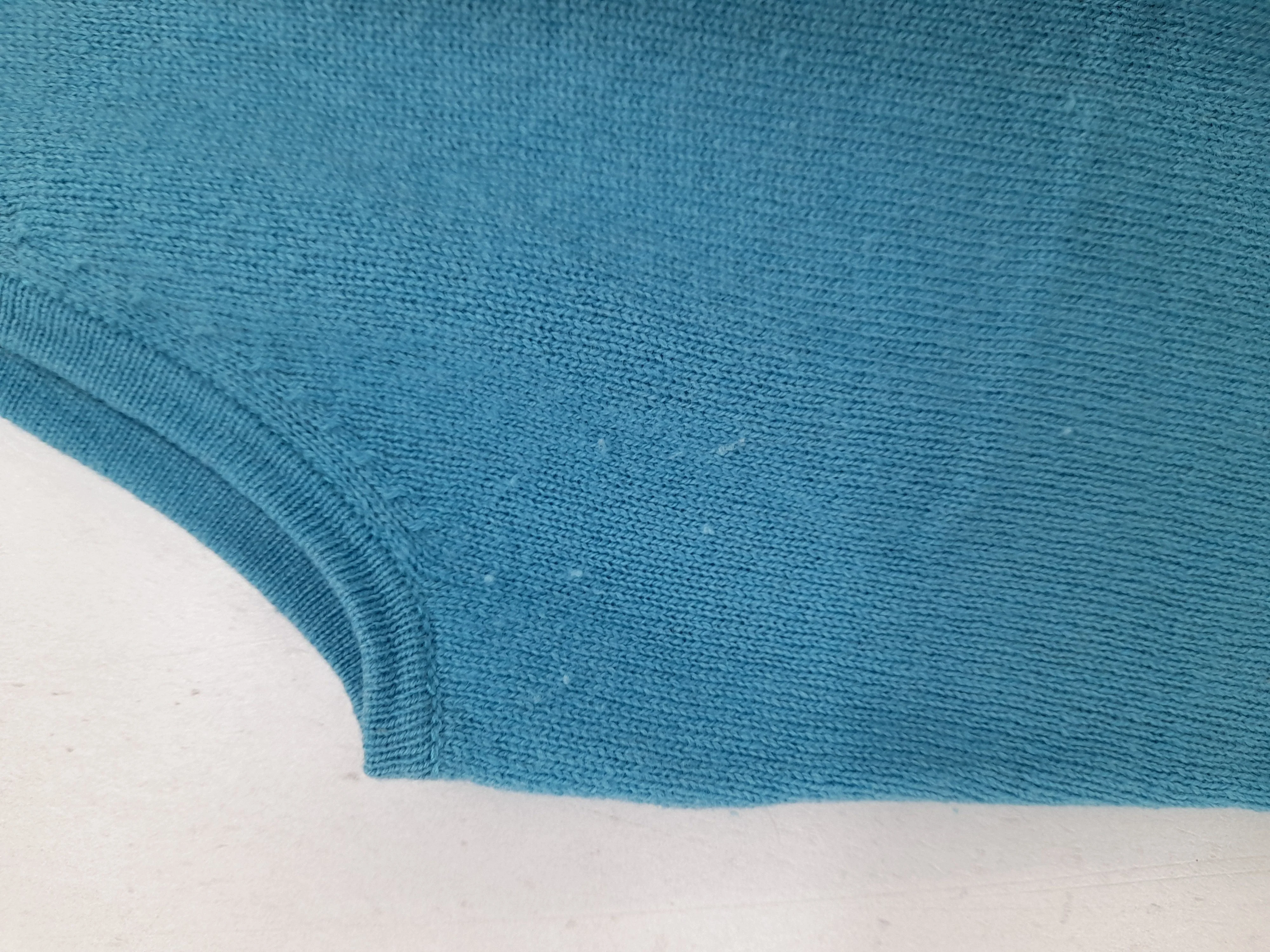 Woolovers Women's Top L Blue Wool with Cashmere Sleeveless Round Neck Basic - Image 5