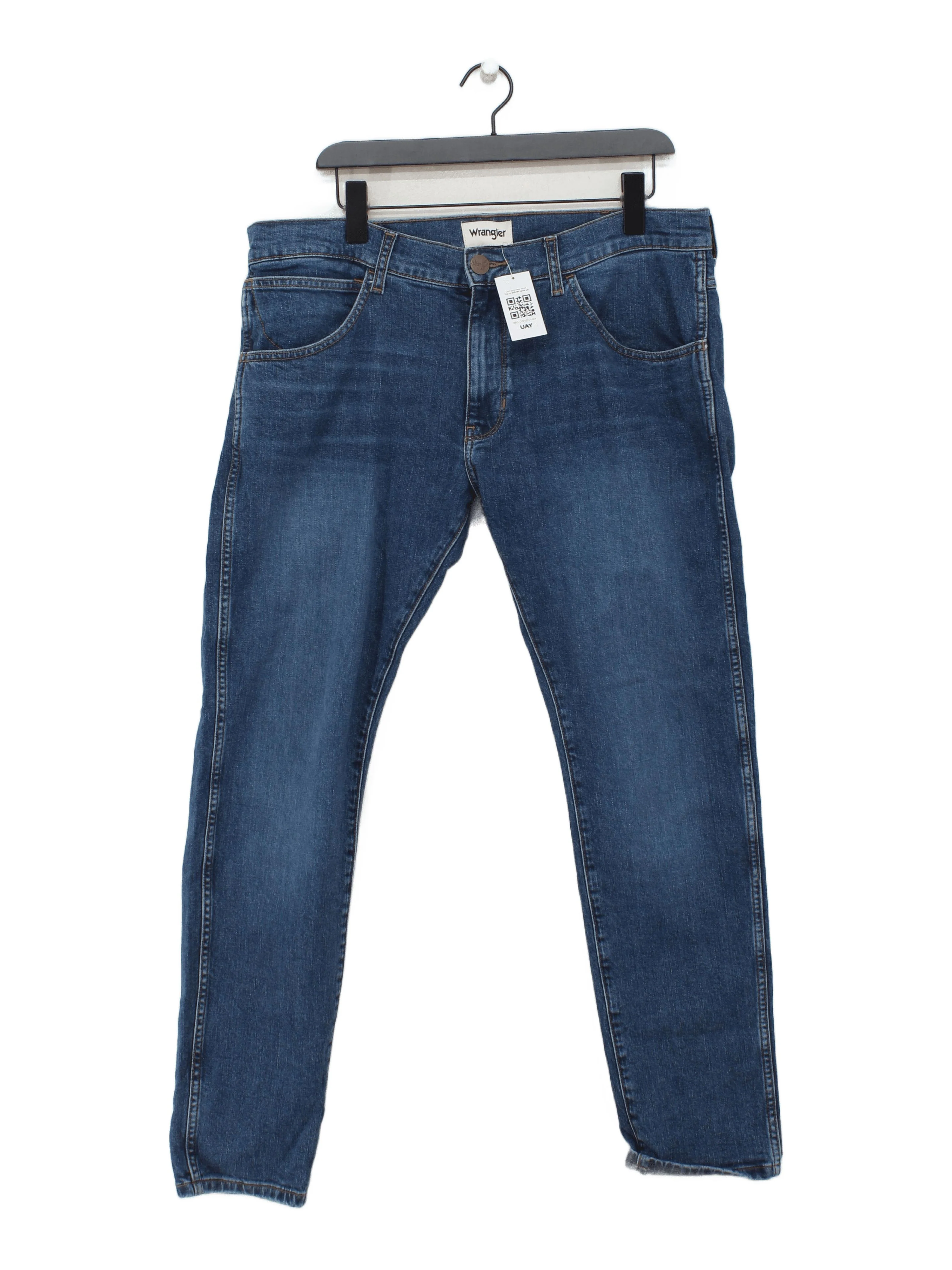 Wrangler Men's Jeans W 36 in Blue Cotton with Elastane Straight