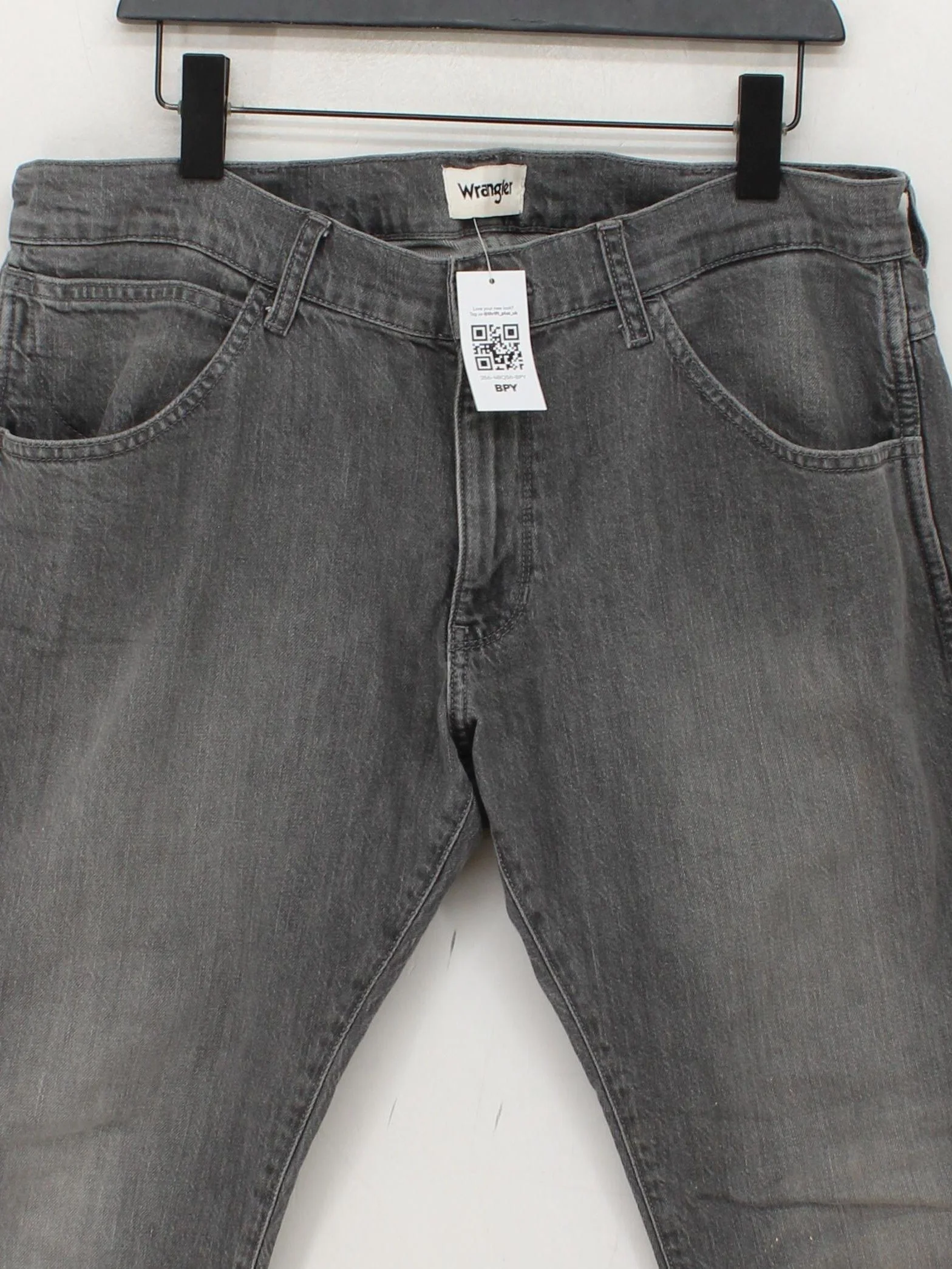 Wrangler Men's Jeans W 36 in; L 32 in Grey Cotton with Elastane Straight - Image 3