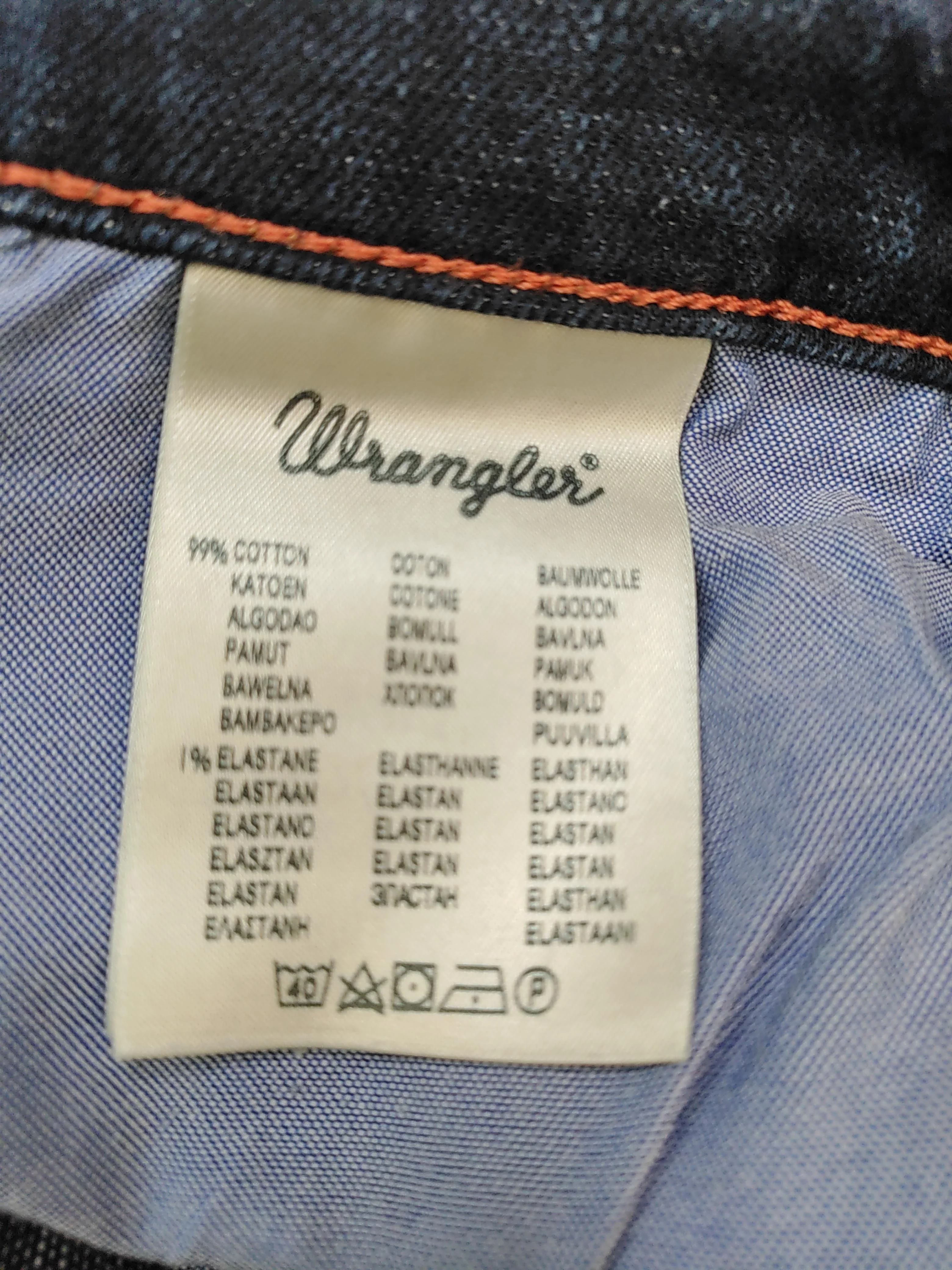 Wrangler Men's Jeans W 38 in; L 32 in Blue Cotton with Elastane Straight - Image 6