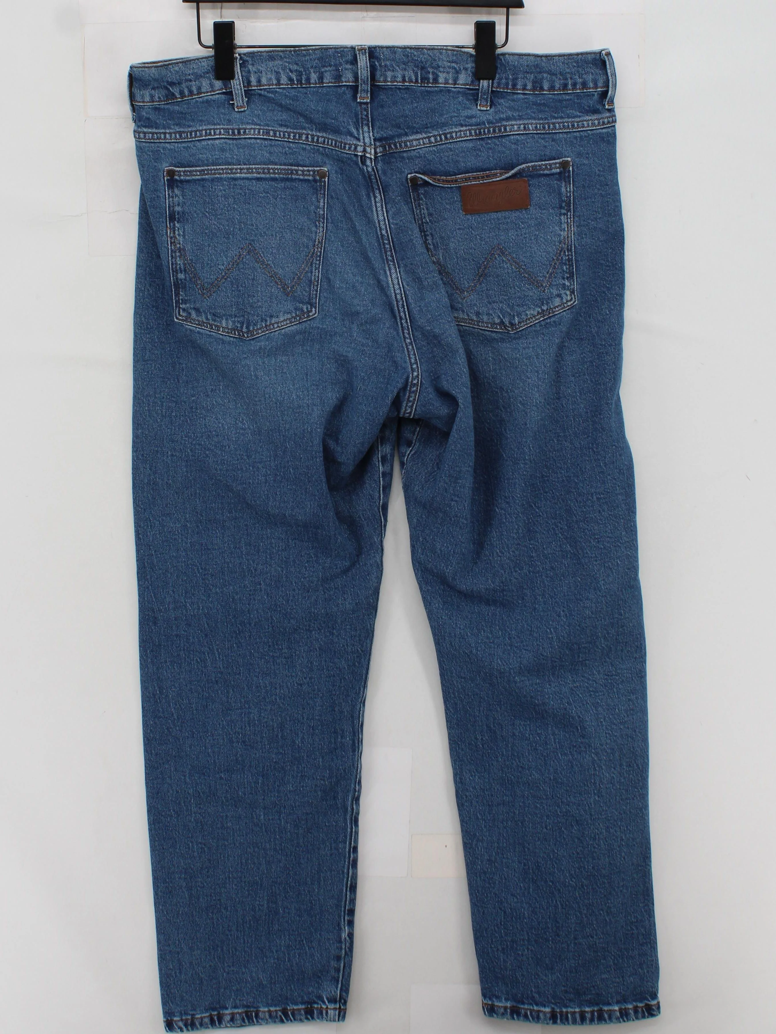 Wrangler Men's Jeans W 40 in; L 32 in Blue Cotton with Elastane Straight - Image 2
