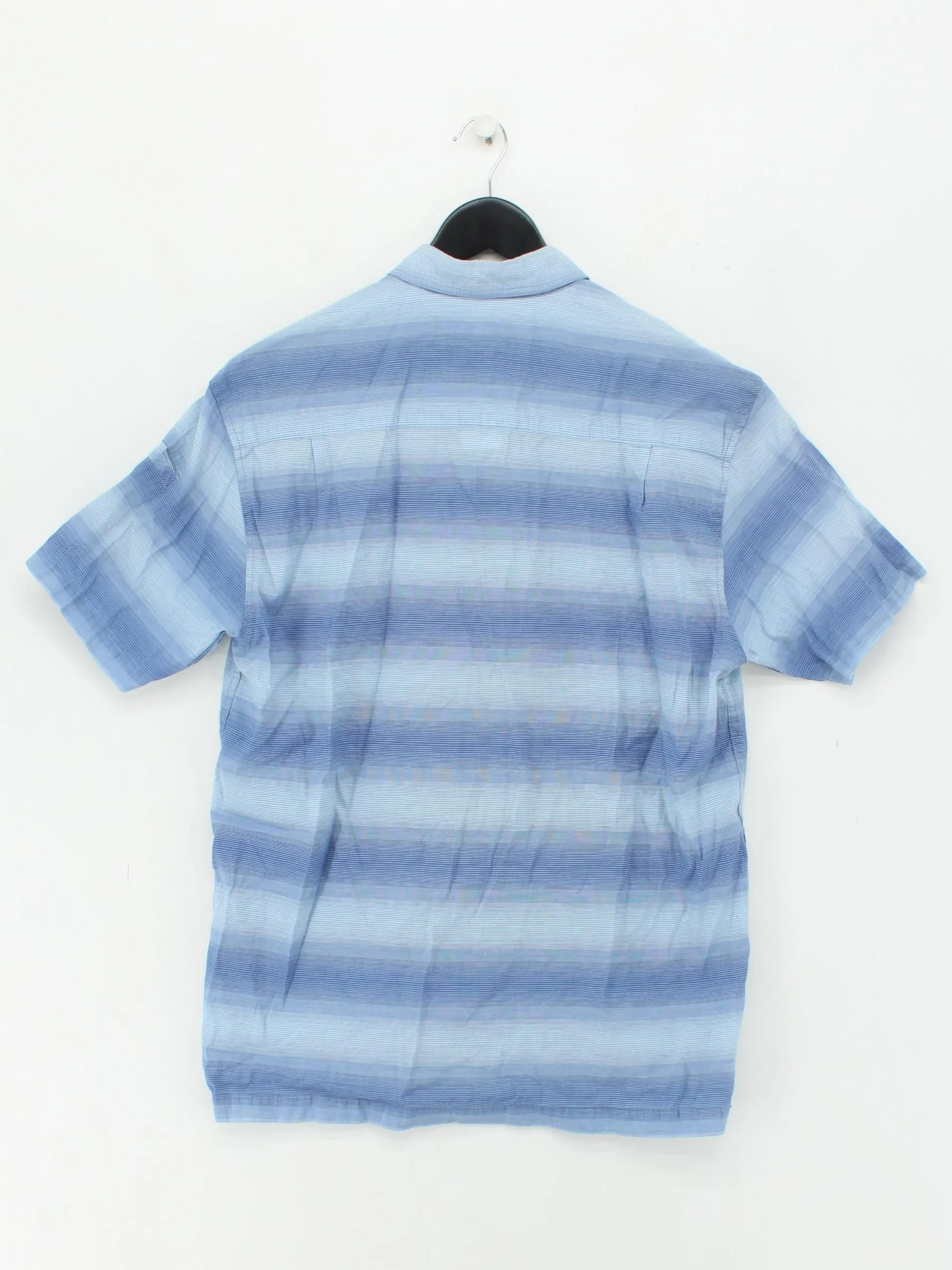 Wrangler Men's Shirt L Blue Striped 100% Cotton Basic - Image 2