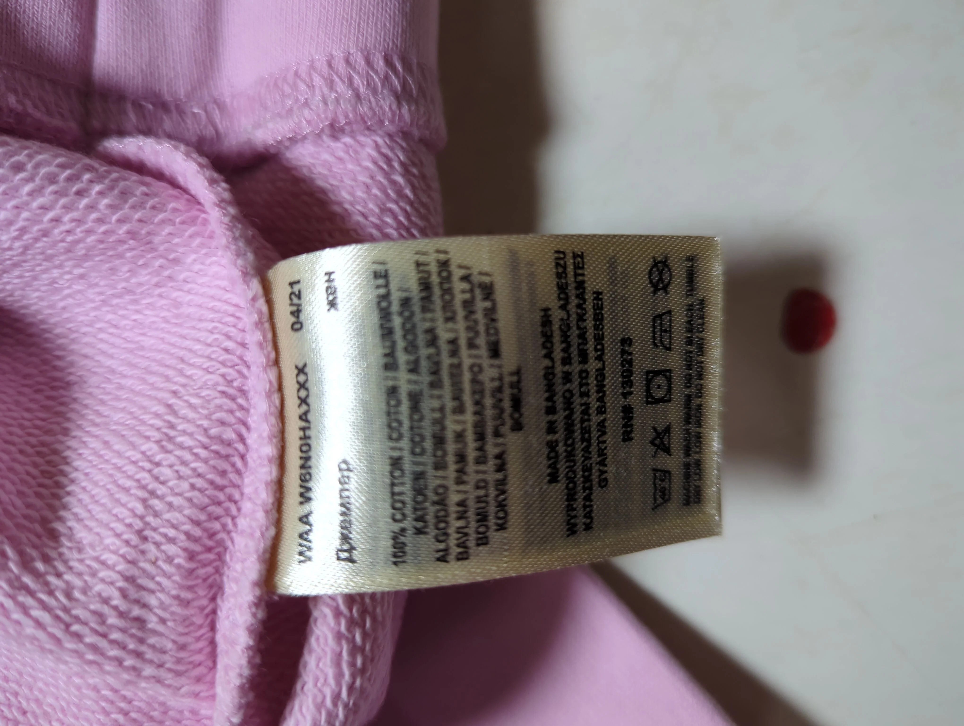 Wrangler Women's Hoodie S Pink 100% Cotton Pullover - Image 8