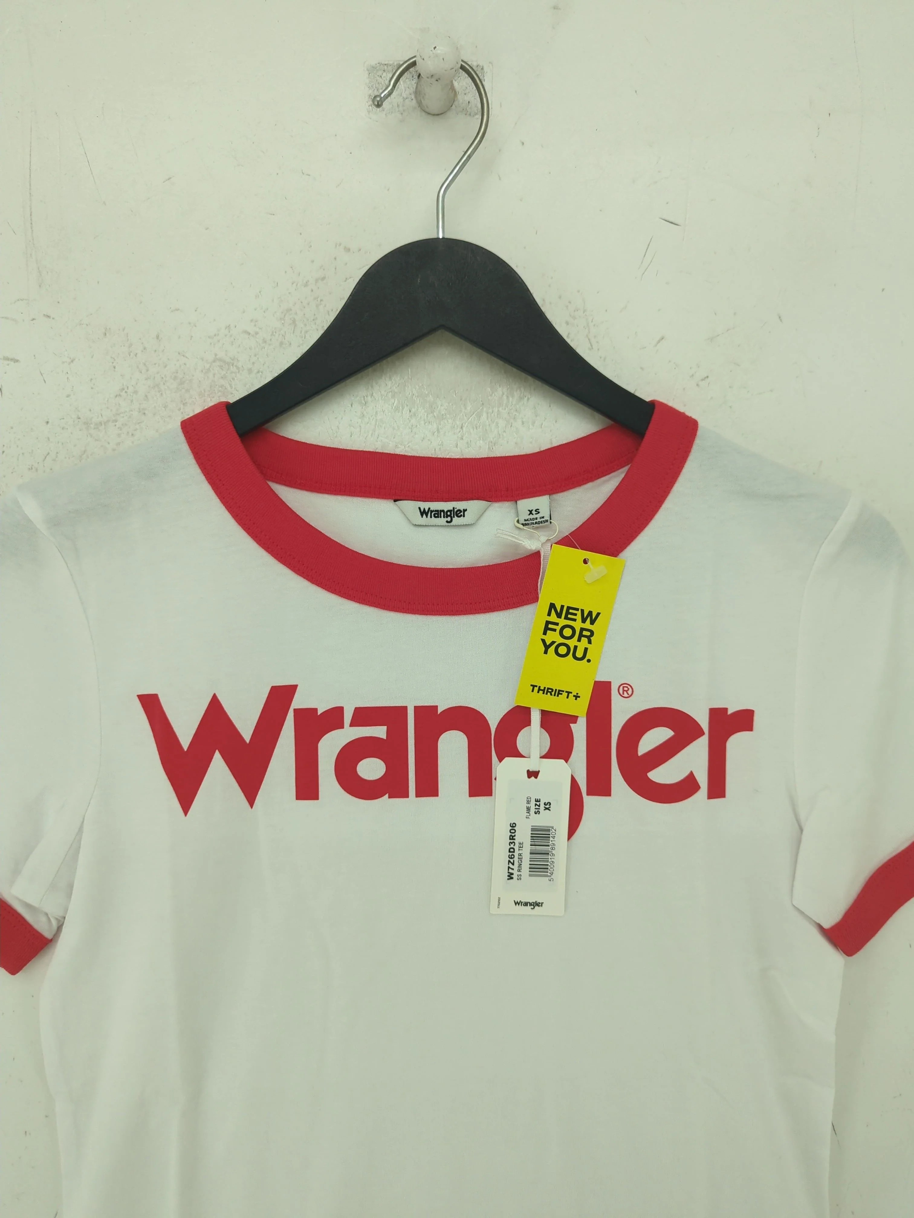 Wrangler Women's T-Shirt XS White 100% Cotton Basic New with tags - Image 3