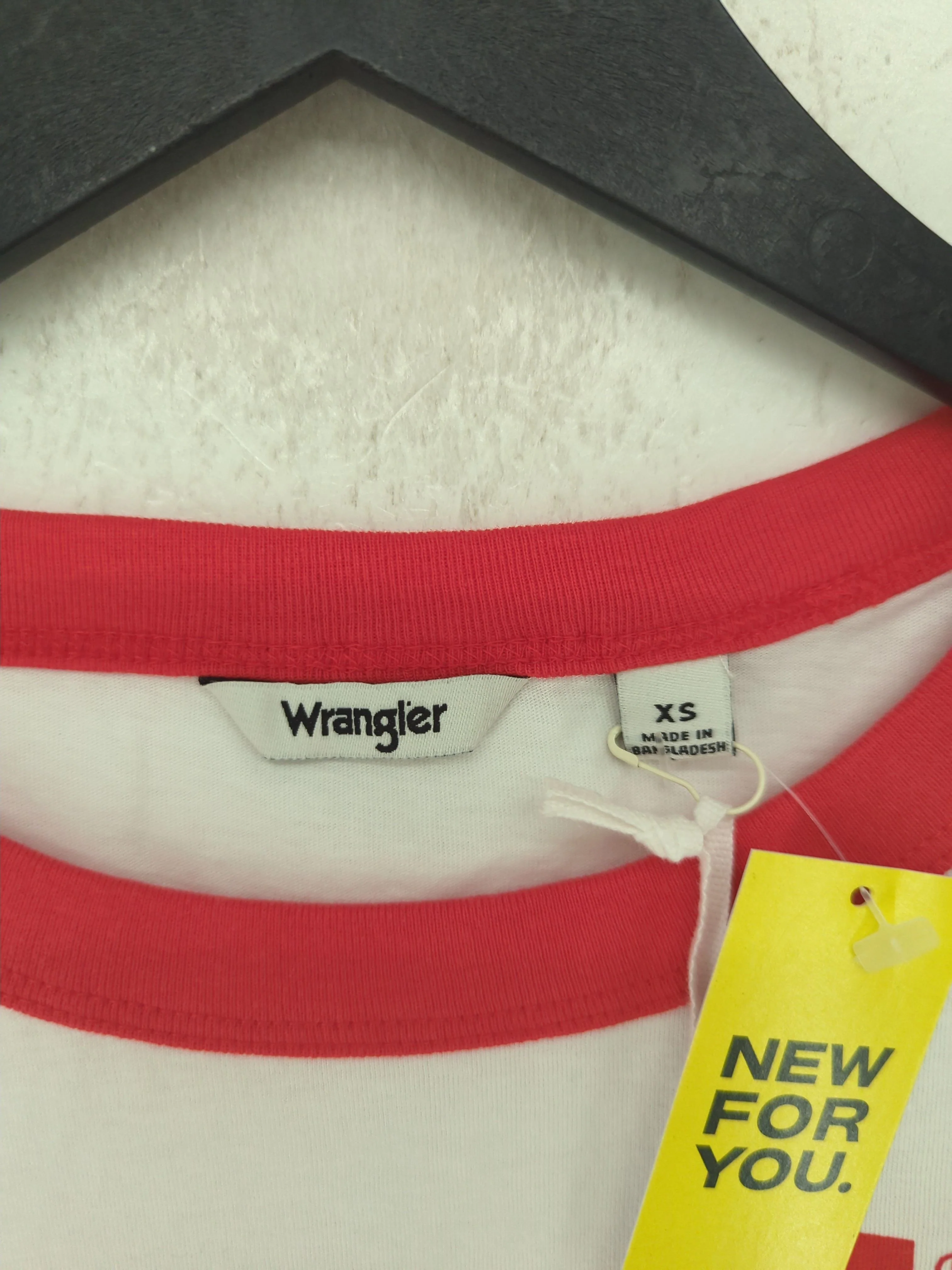 Wrangler Women's T-Shirt XS White 100% Cotton Basic New with tags - Image 5