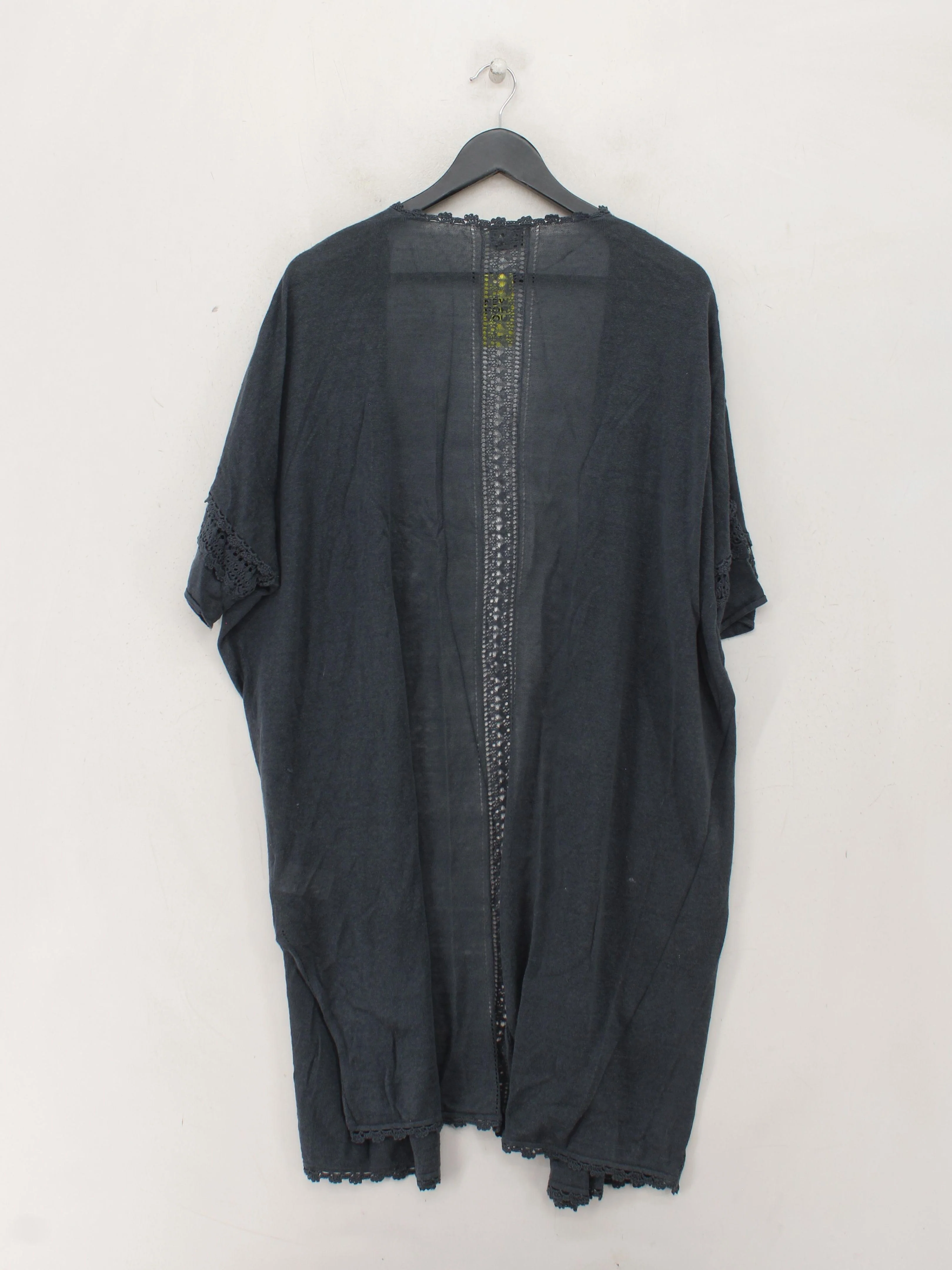 Wrap London Women's Cardigan UK 14 Blue 100% Linen V-Neck Cardigan - Image 2
