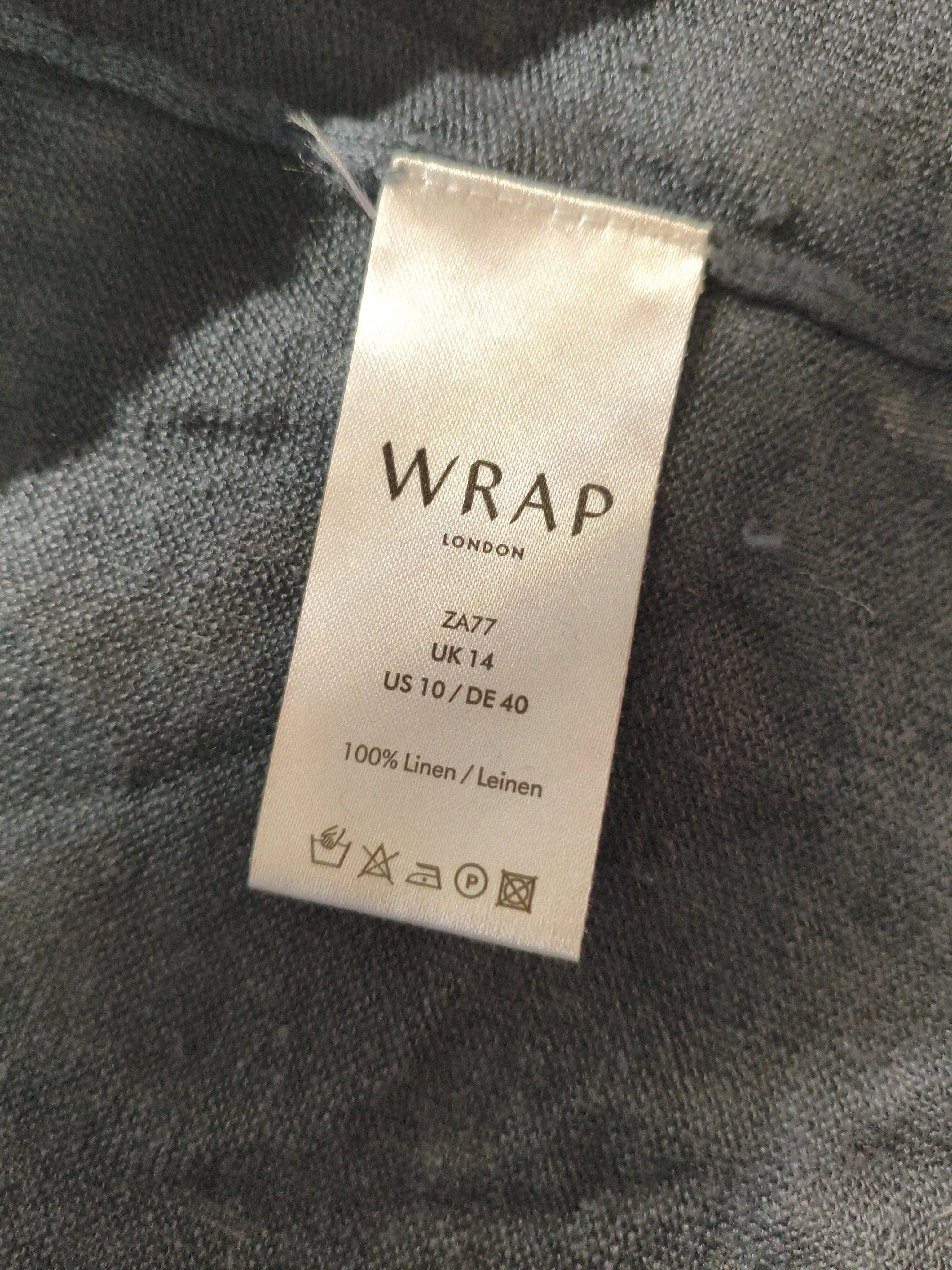 Wrap London Women's Cardigan UK 14 Blue 100% Linen V-Neck Cardigan - Image 7