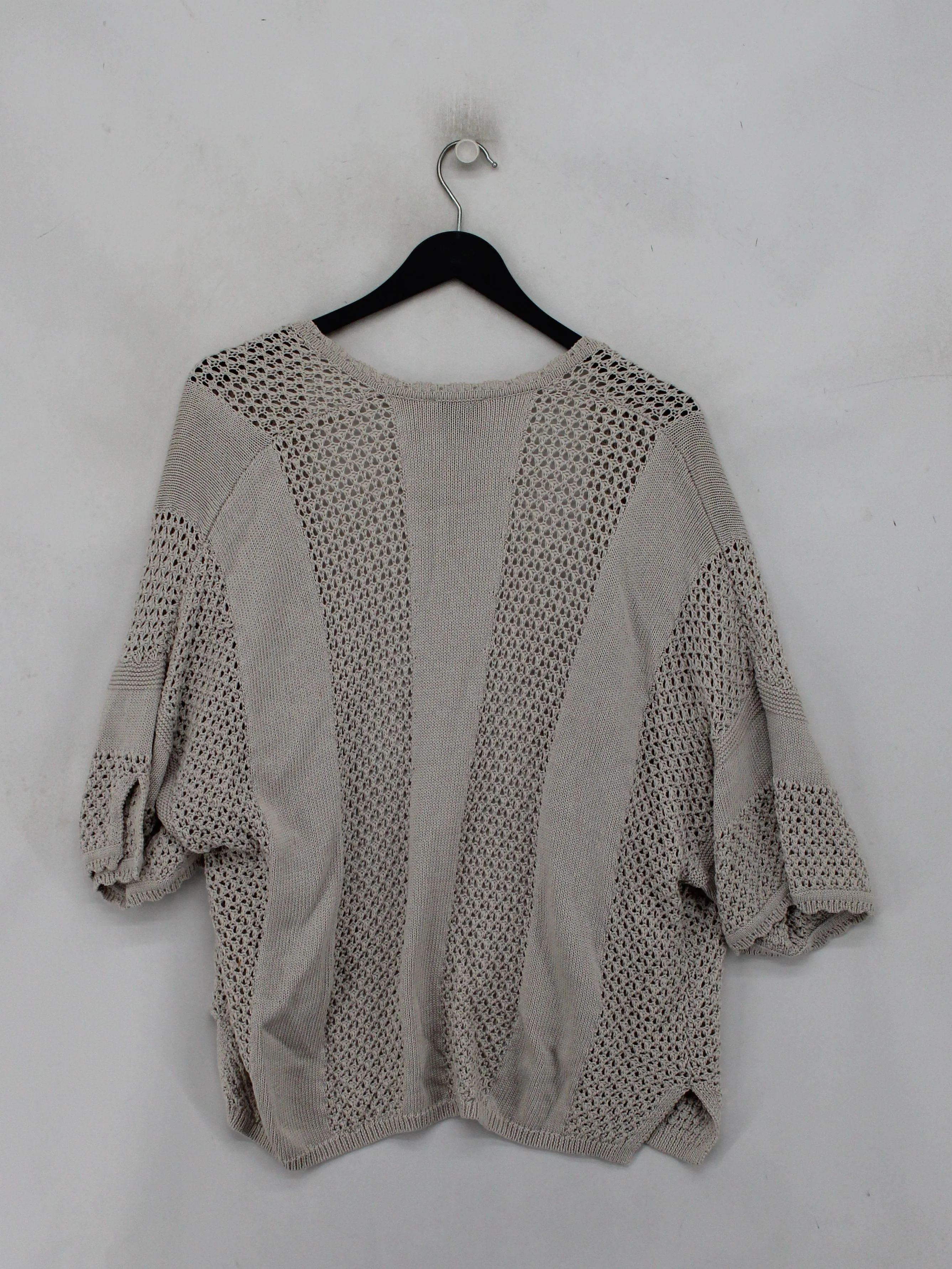 Wrap London Women's Cardigan UK 14 Cream 100% Cotton V-Neck Cardigan - Image 2