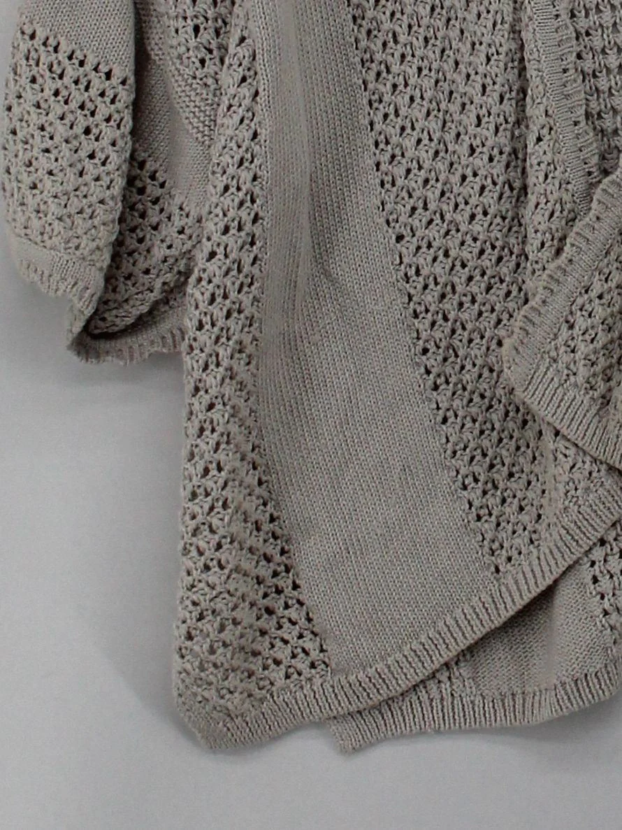 Wrap London Women's Cardigan UK 14 Cream 100% Cotton V-Neck Cardigan - Image 4