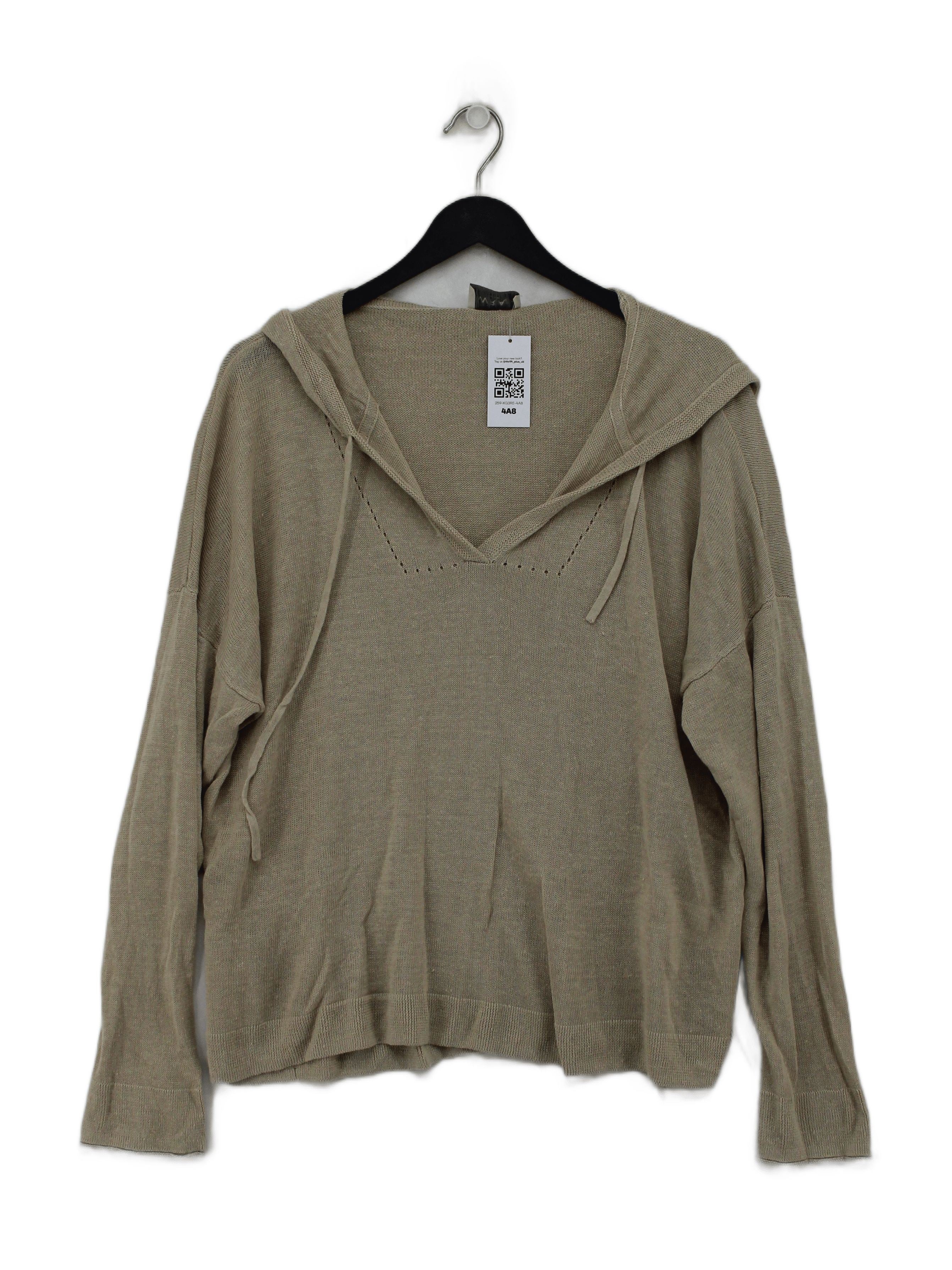 Wrap London Women's Hoodie UK 16 Cream 100% Linen Pullover