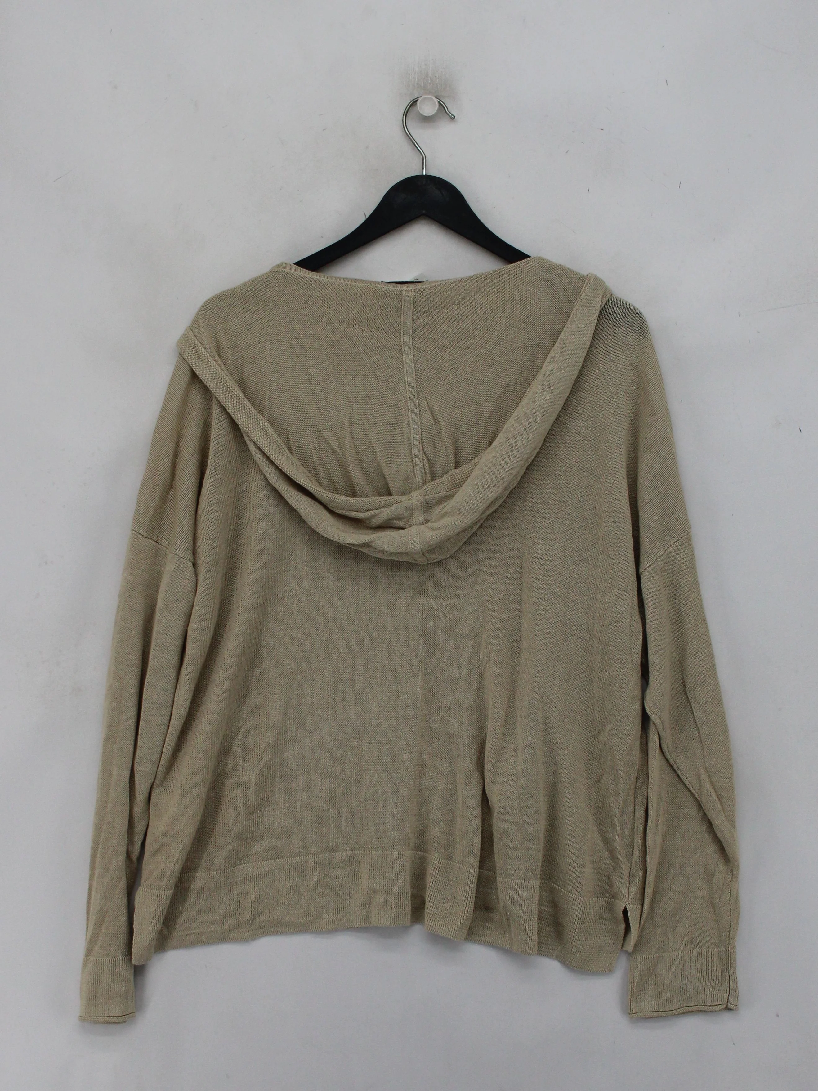 Wrap London Women's Hoodie UK 16 Cream 100% Linen Pullover - Image 2