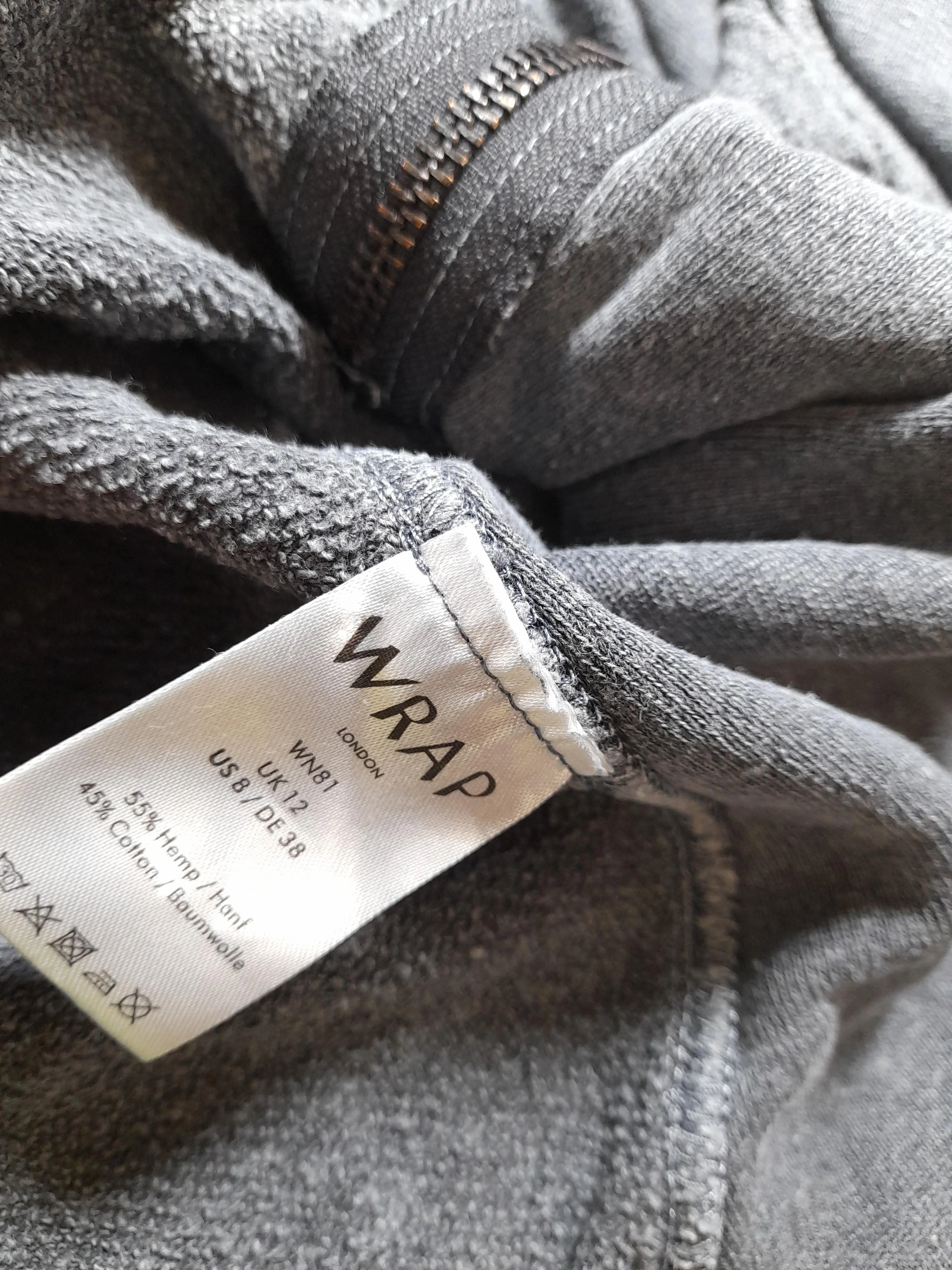 Wrap London Women's Jumper UK 12 Grey Cotton with Other Round Neck Pullover - Image 6