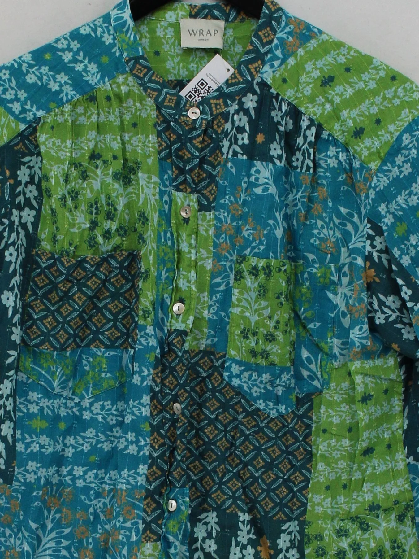 Wrap London Women's Shirt S Multi Floral 100% Other Long Sleeve Collared Basic - Image 3