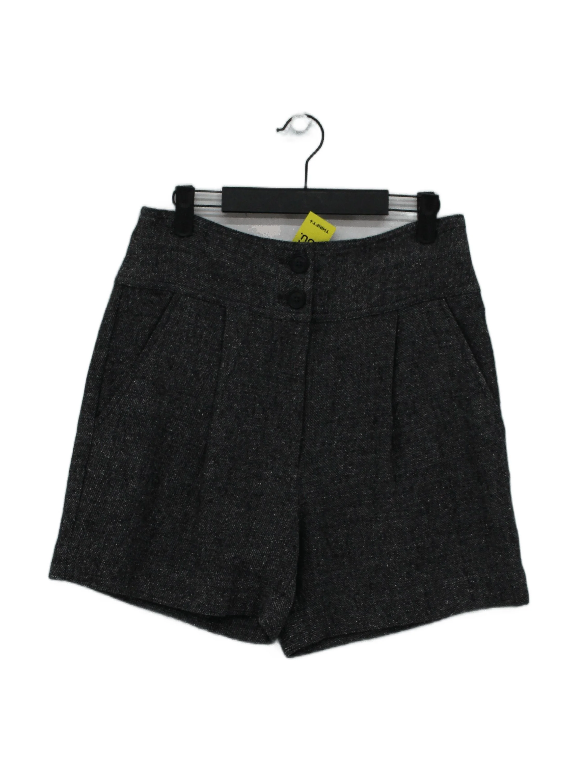 Wrap London Women's Shorts UK 12 Grey Linen with Wool, Silk Mom