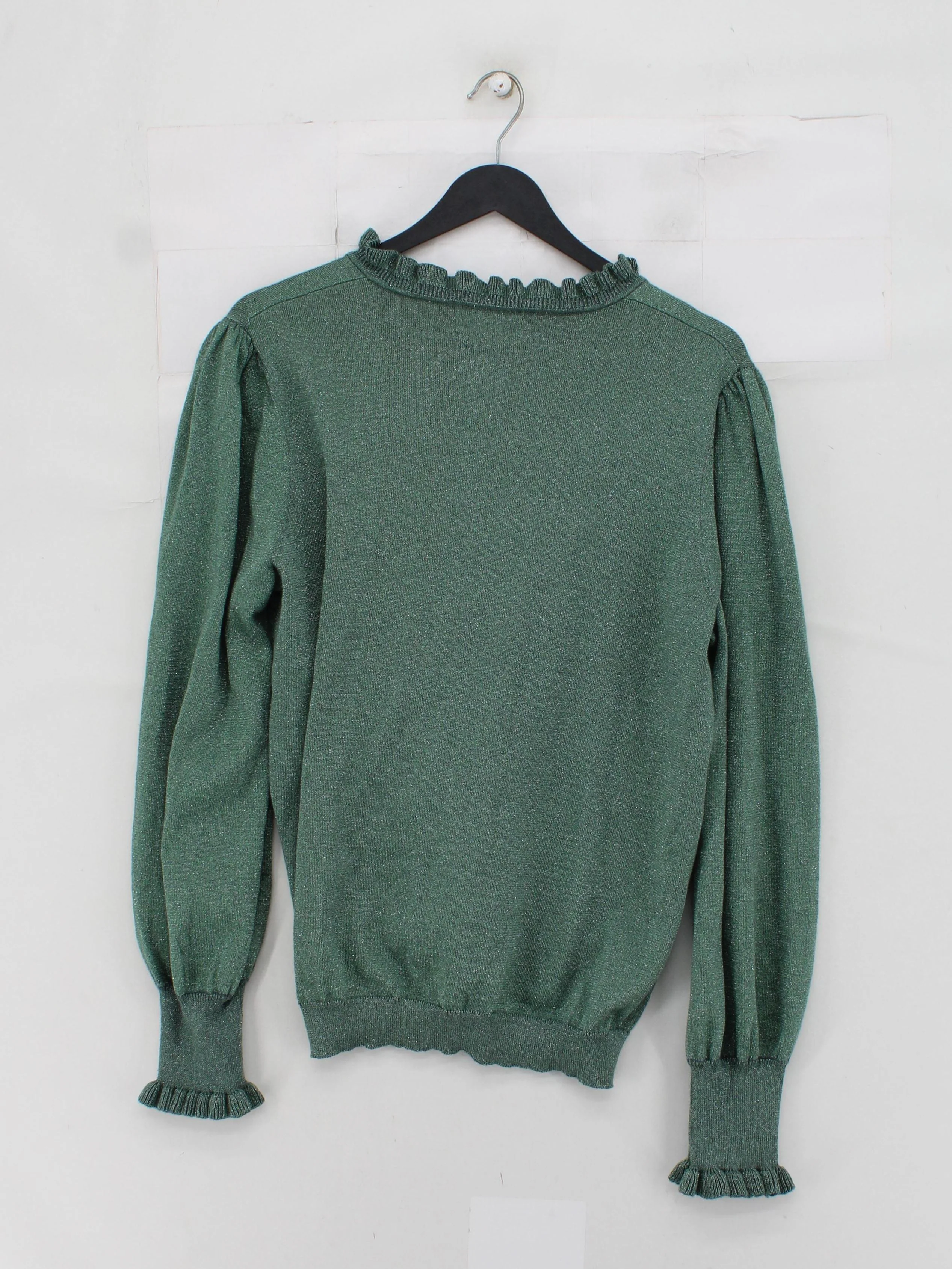 Wyse London Women's Cardigan UK 6 Green Cotton with Polyester, Other Cardigan - Image 2