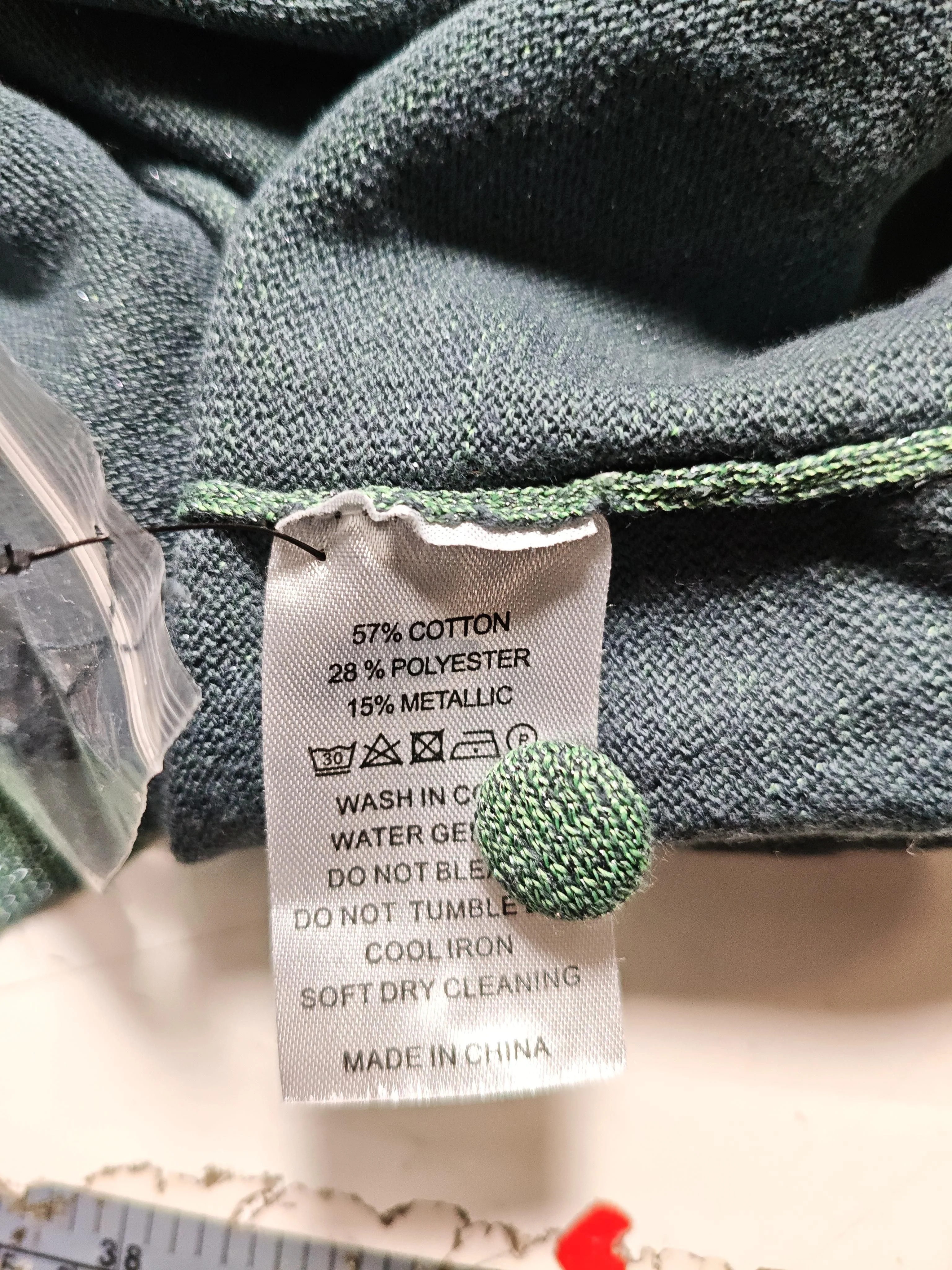Wyse London Women's Cardigan UK 6 Green Cotton with Polyester, Other Cardigan - Image 6