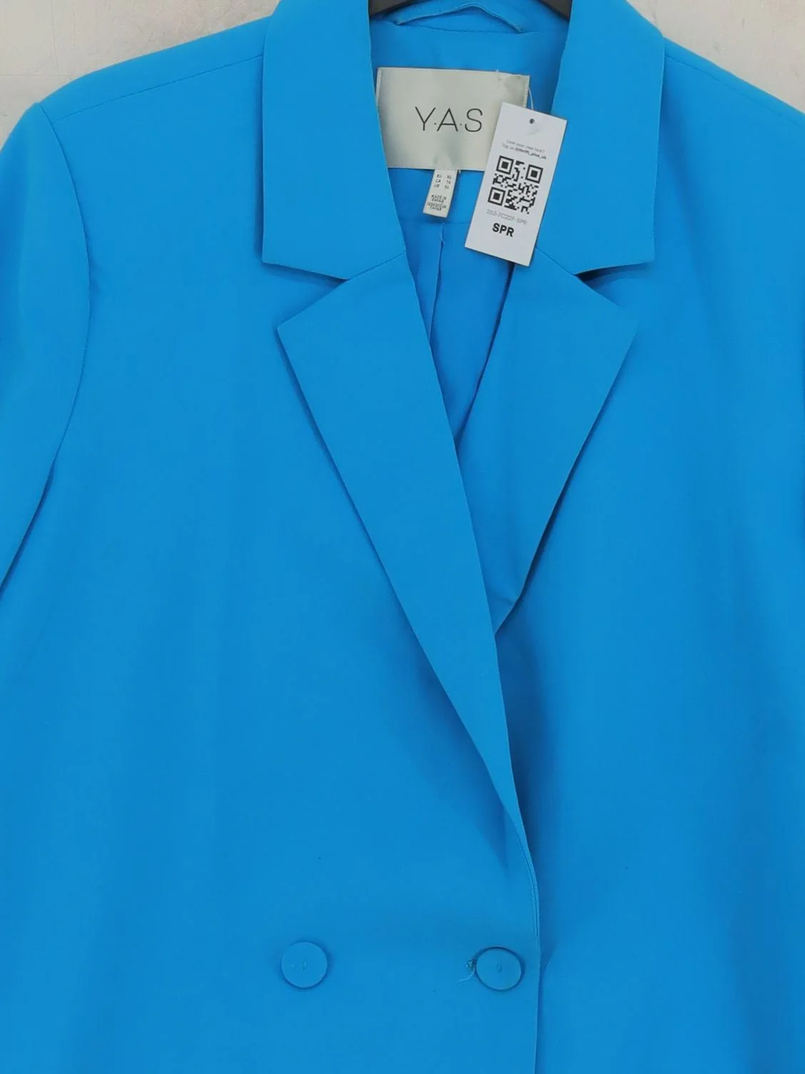 Y.A.S Women's Blazer XL Blue 100% Other Overcoat - Image 3