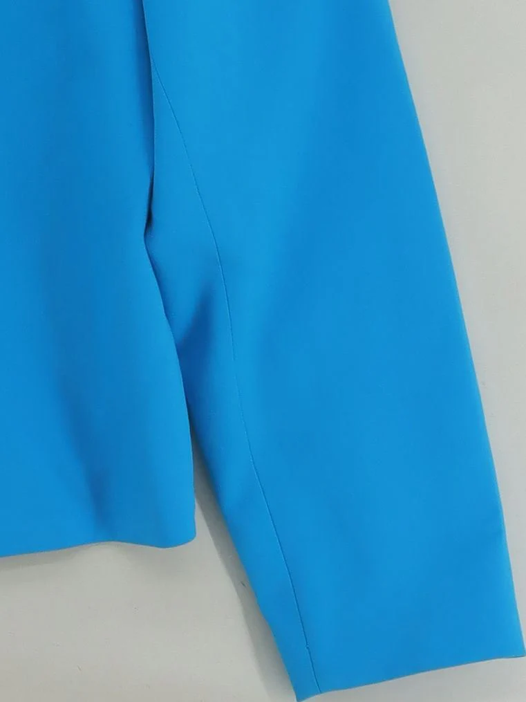 Y.A.S Women's Blazer XL Blue 100% Other Overcoat - Image 4