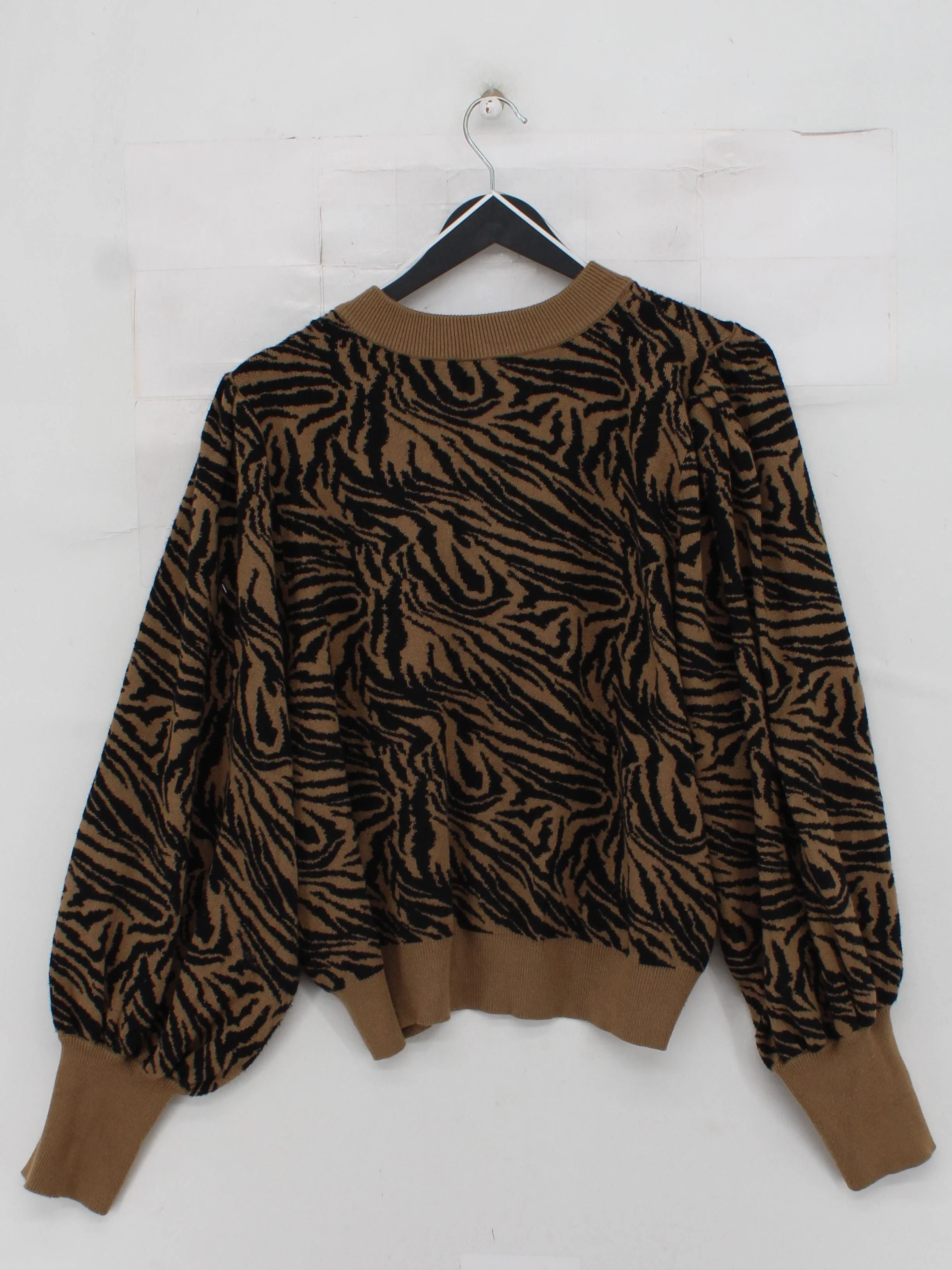 Y.A.S Women's Cardigan M Brown Viscose with Polyester Cardigan - Image 2