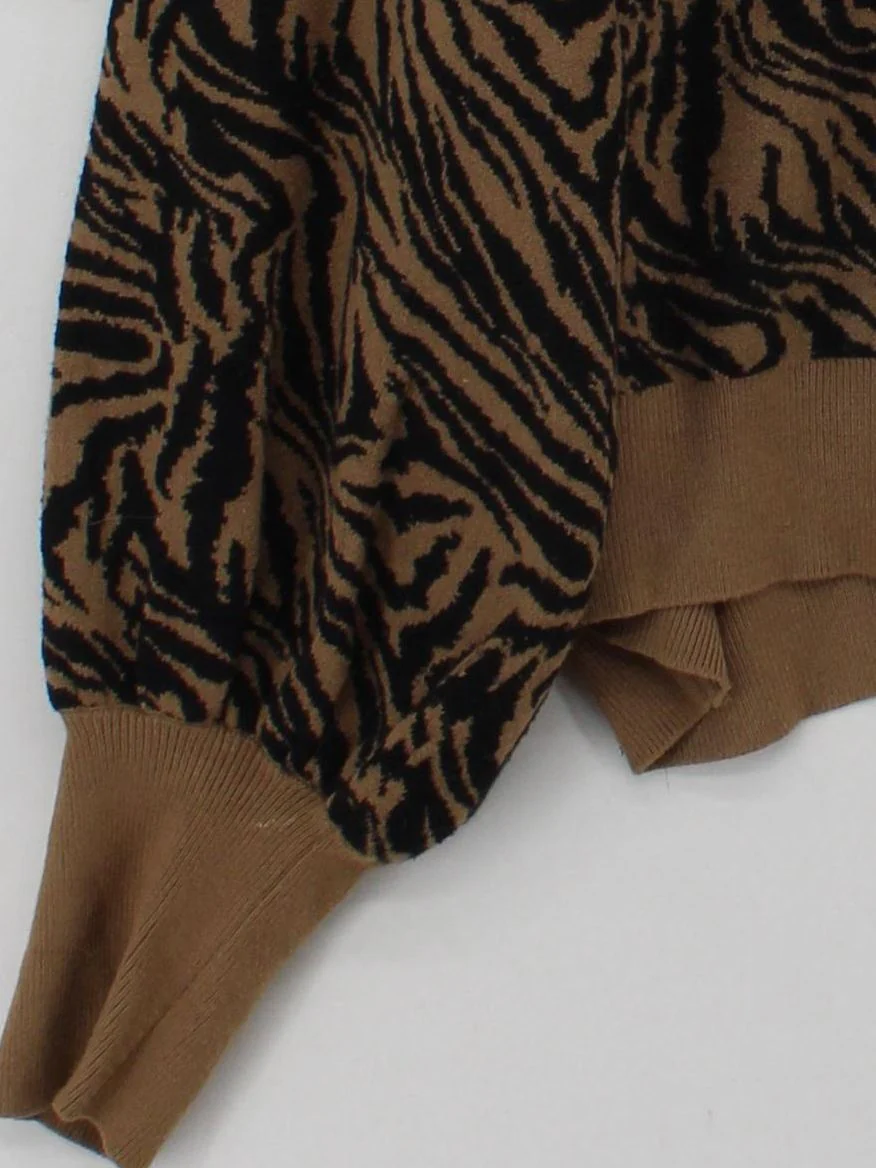 Y.A.S Women's Cardigan M Brown Viscose with Polyester Cardigan - Image 4