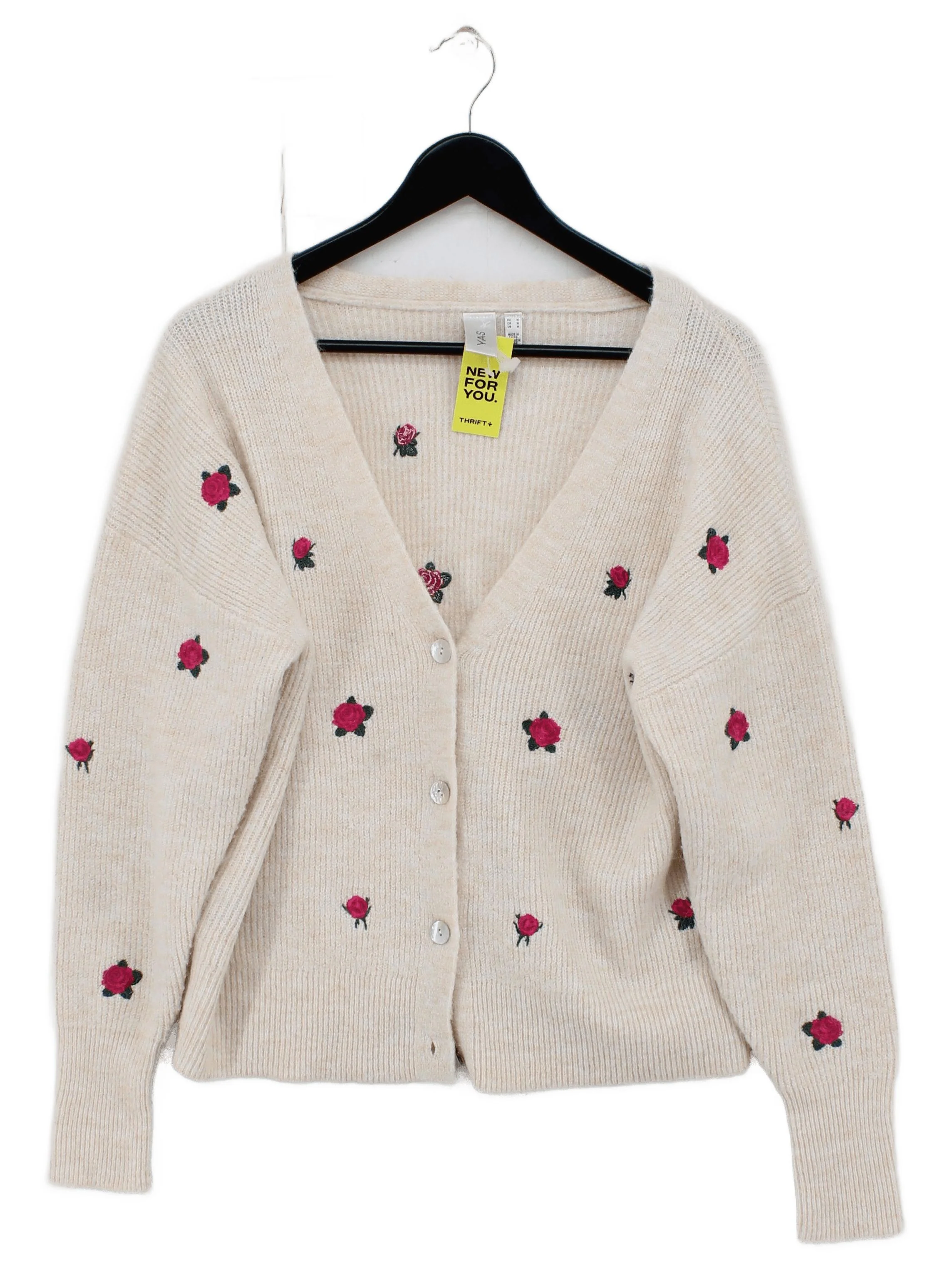 Y.A.S Women's Cardigan M Cream Polyester