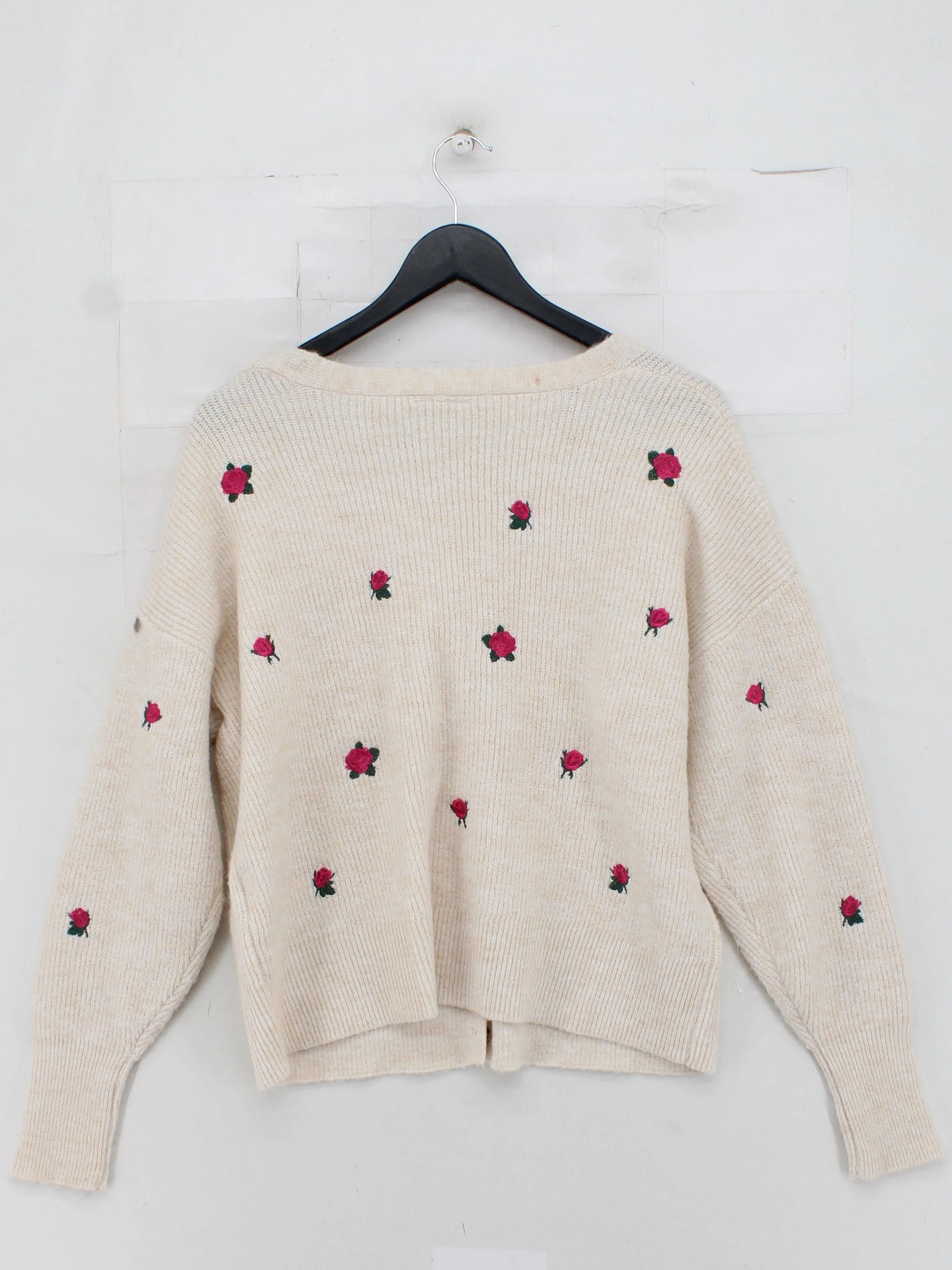 Y.A.S Women's Cardigan M Cream Polyester - Image 2