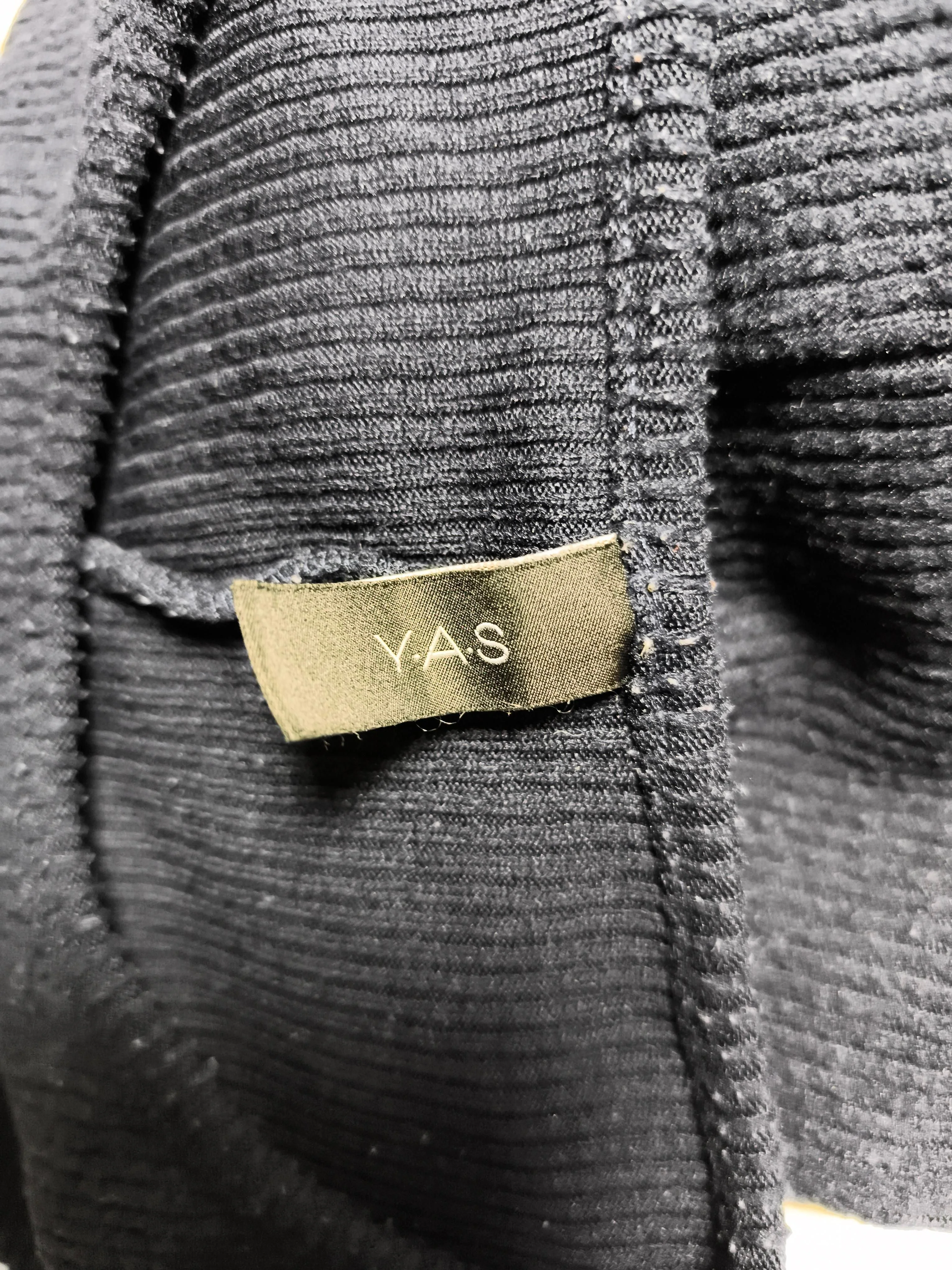 Y.A.S Women's Jumper S Blue Polyester with Viscose, Elastane Round Neck Pullover - Image 6