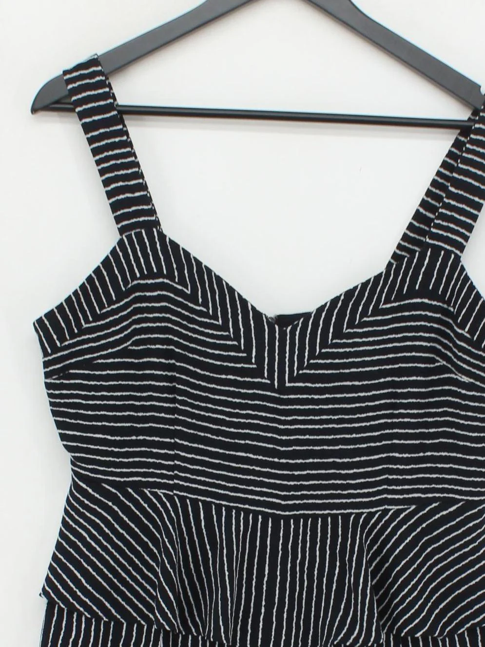 Y.A.S Women's Jumpsuit M Black Striped 100% Polyester Wide-Leg Jumpsuit - Image 3