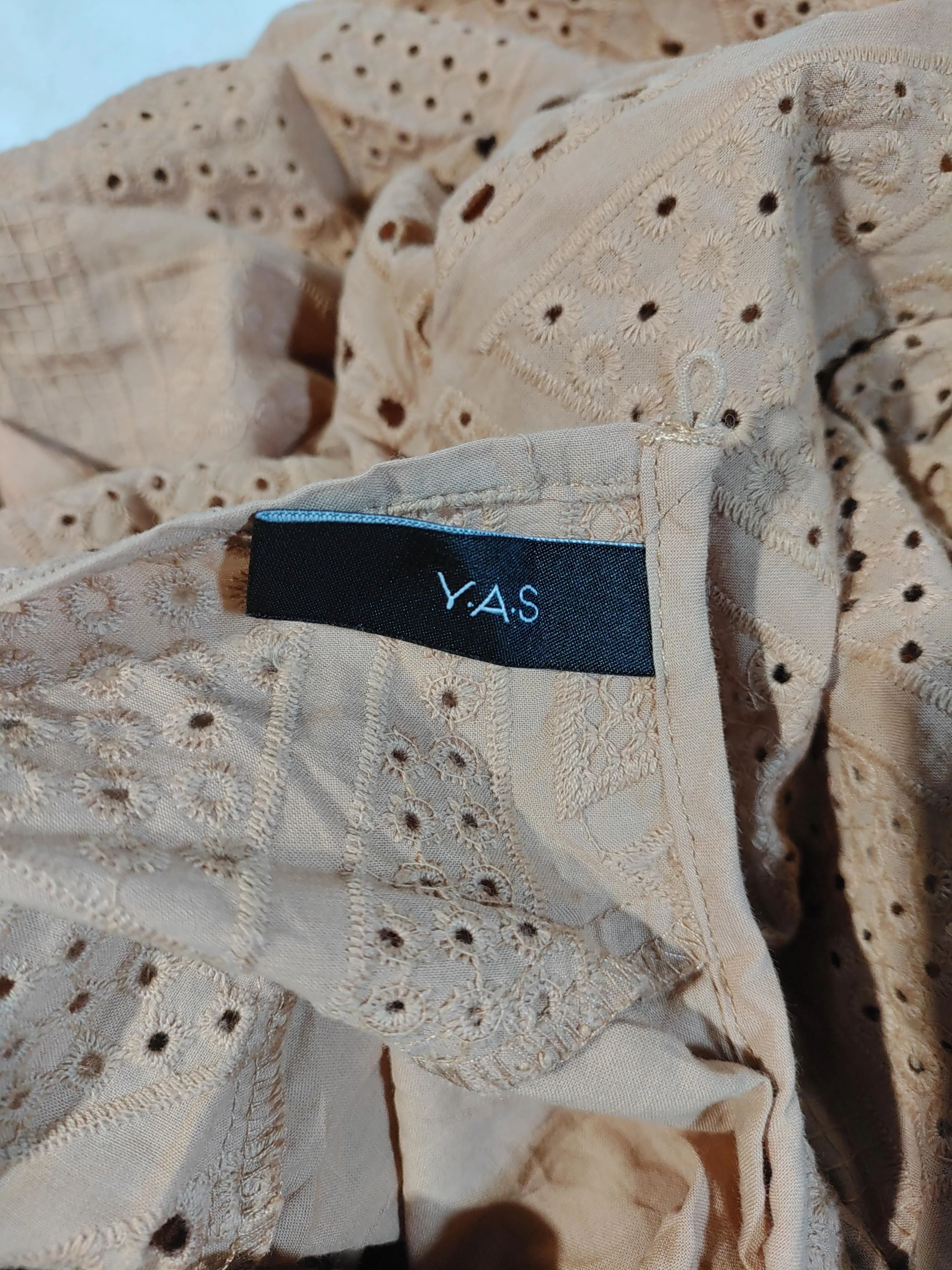Y.A.S Women's Top UK 14 Orange 100% Cotton Short Sleeve Round Neck Basic - Image 5