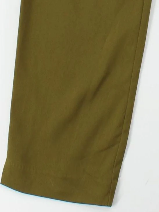 Y.A.S Women's Trousers XL Green Polyester with Viscose, Elastane Tapered Chino - Image 4