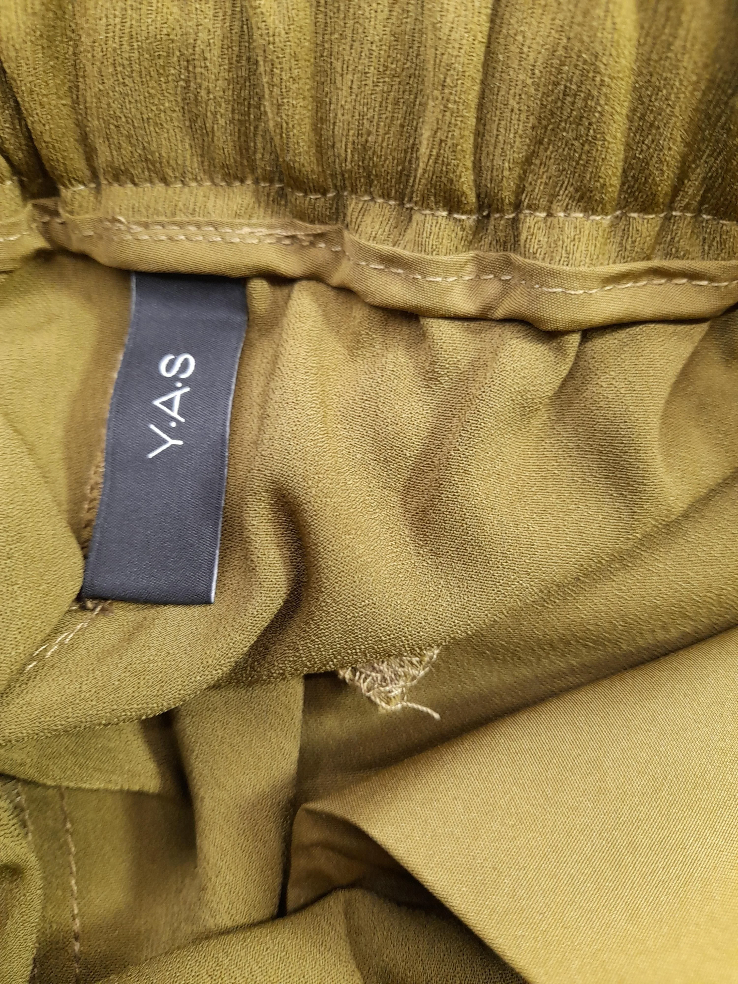 Y.A.S Women's Trousers XL Green Polyester with Viscose, Elastane Tapered Chino - Image 5