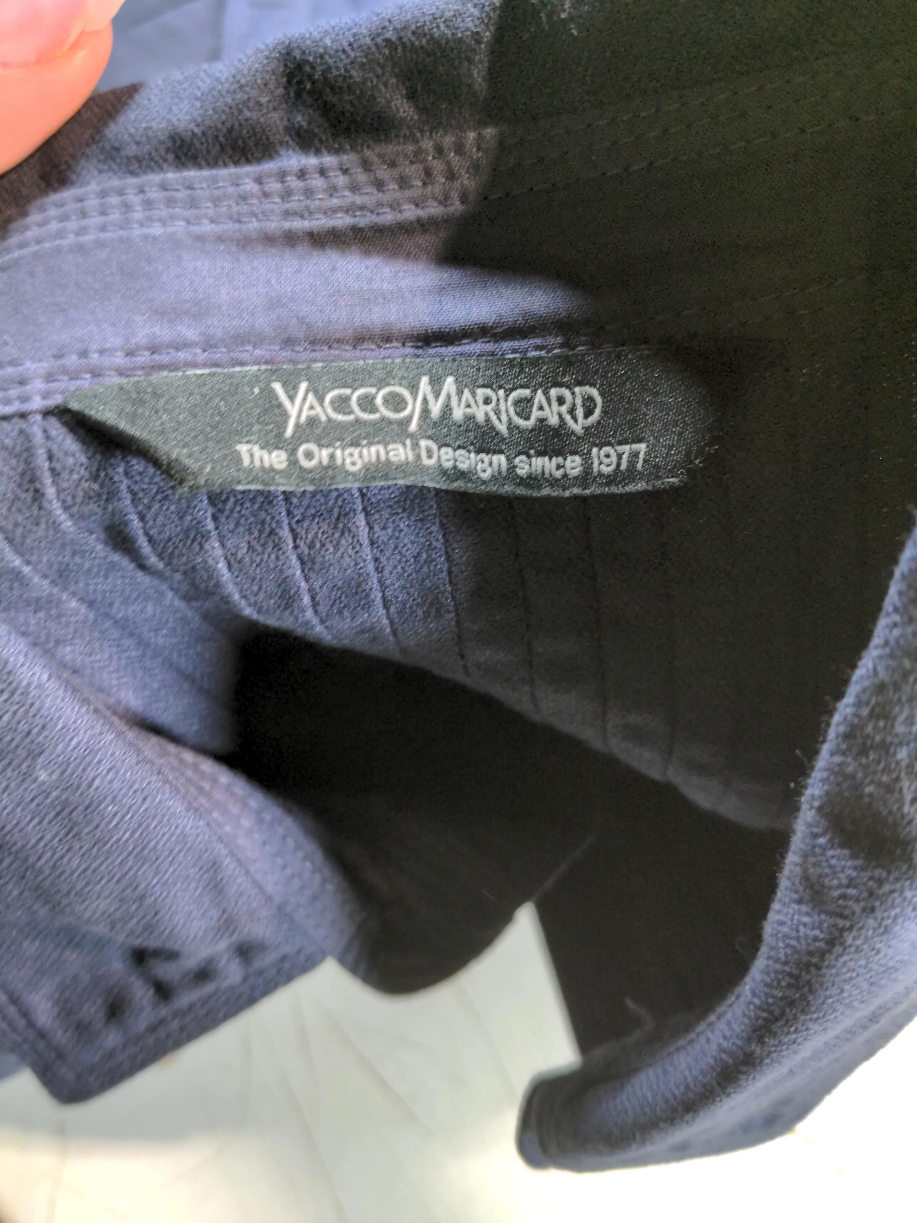 Yacco Maricard Women's Shirt UK 6 Blue 100% Other Long Sleeve Collared Basic - Image 5
