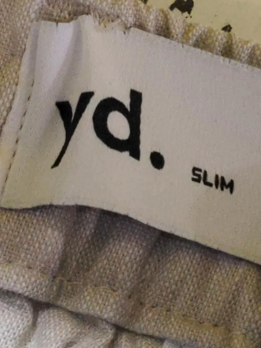 Yd. Men's Trousers W 32 in Cream Linen with Cotton, Elastane Tapered Chino - Image 5