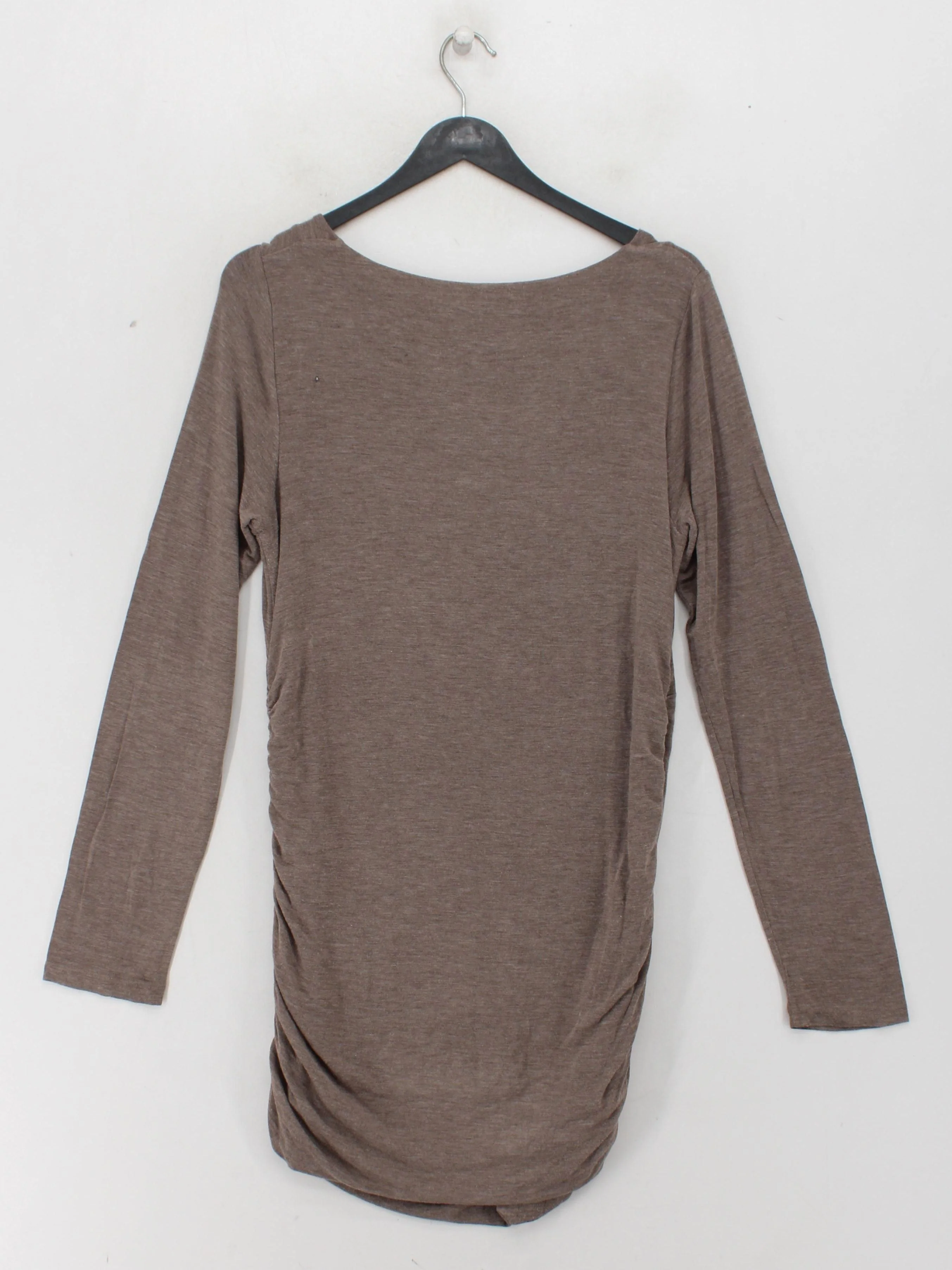 Yest Women's Maternity Top L Brown Viscose with Elastane V-Neck Pullover - Image 2