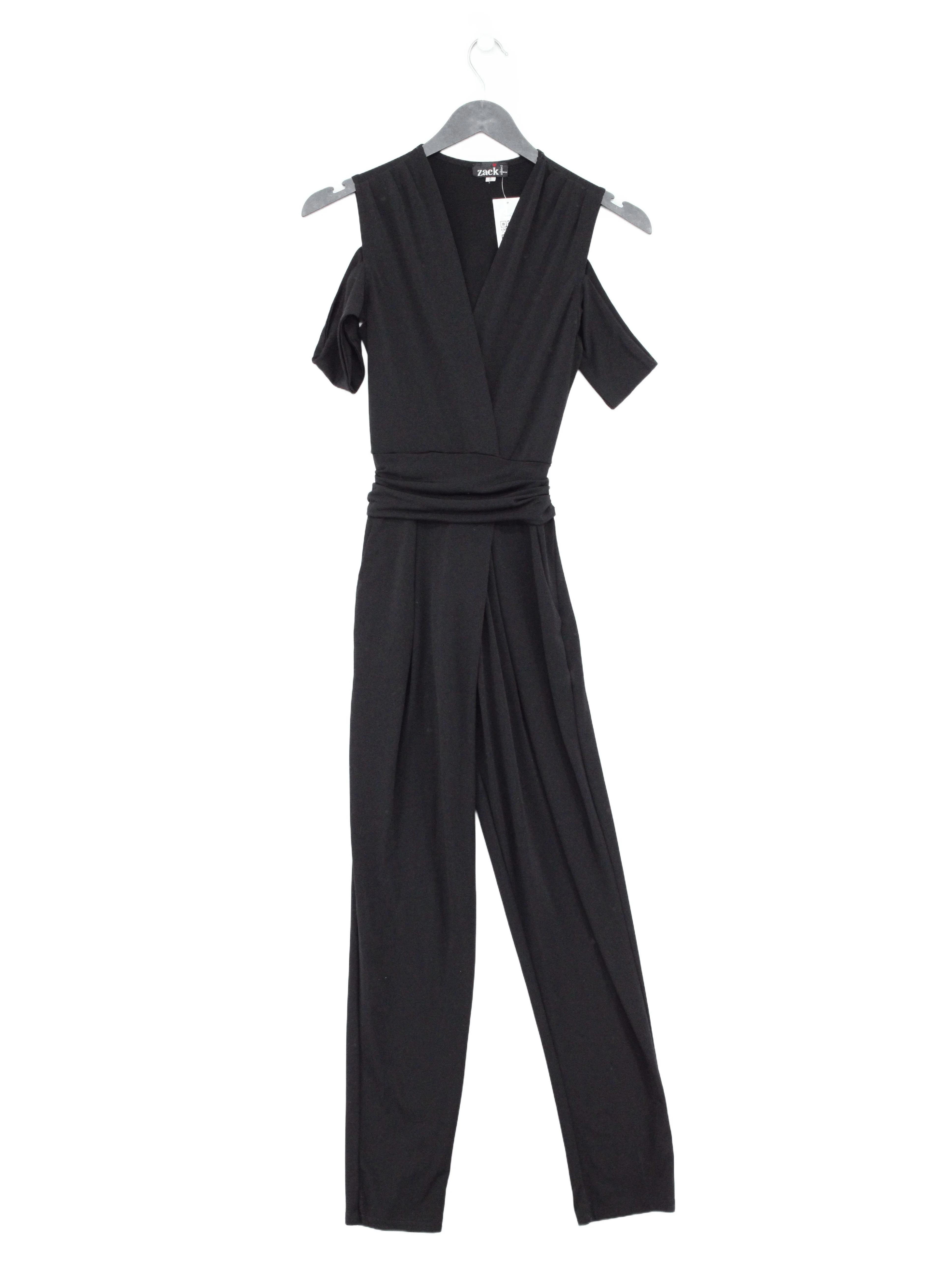 Zack London Women's Jumpsuit UK 8 Black Polyester with Elastane Jumpsuit