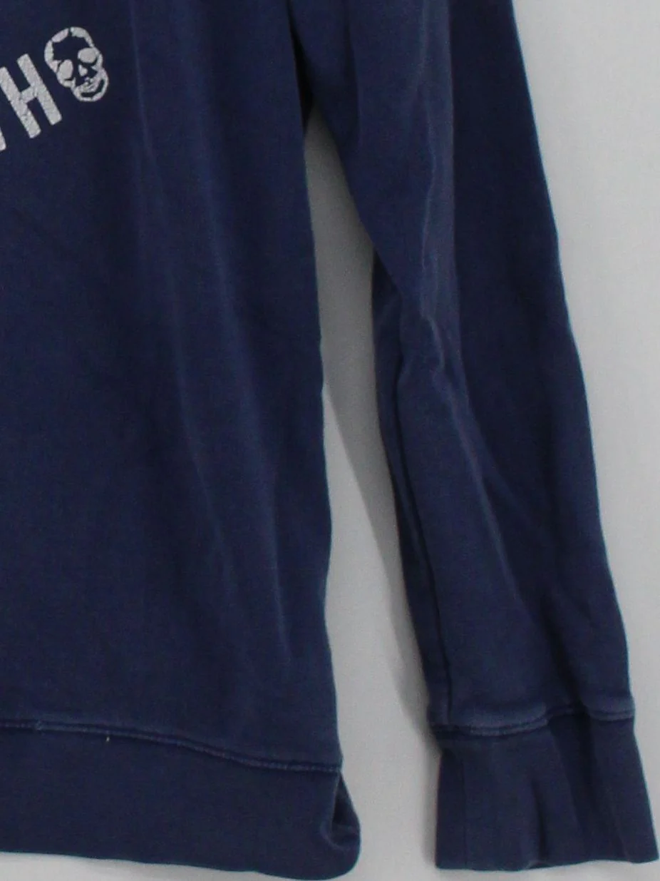 Zadig & Voltaire Men's Jumper L Blue 100% Cotton Round Neck Pullover - Image 4