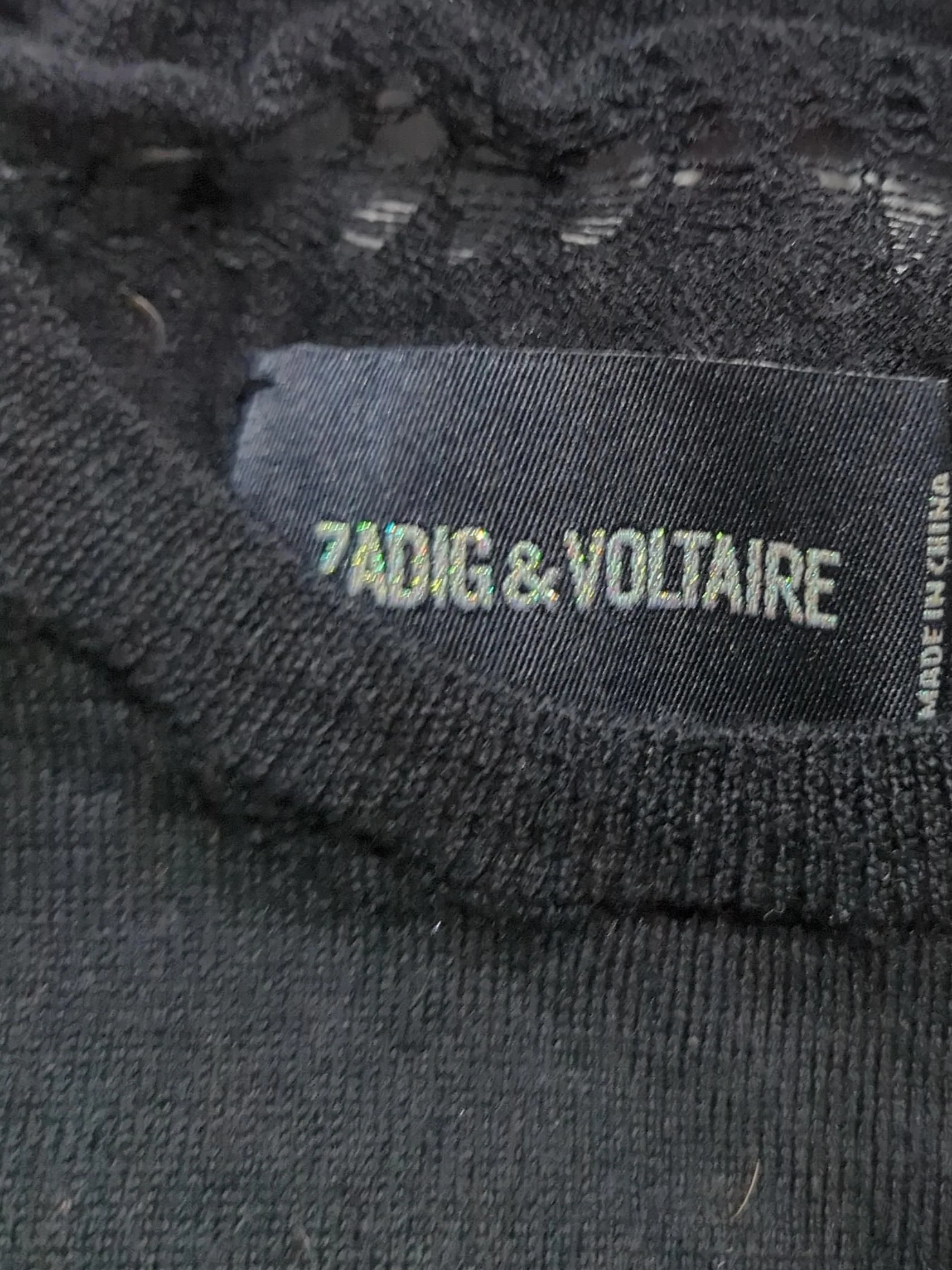 Zadig & Voltaire Men's Jumper XS Black Graphic 100% Wool Crew Neck Pullover - Image 7