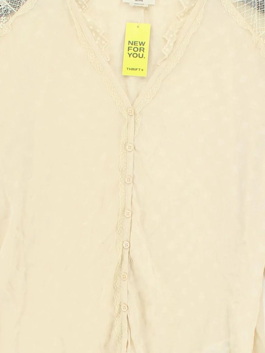 Zadig & Voltaire Women's Blouse S Cream Silk - Image 3