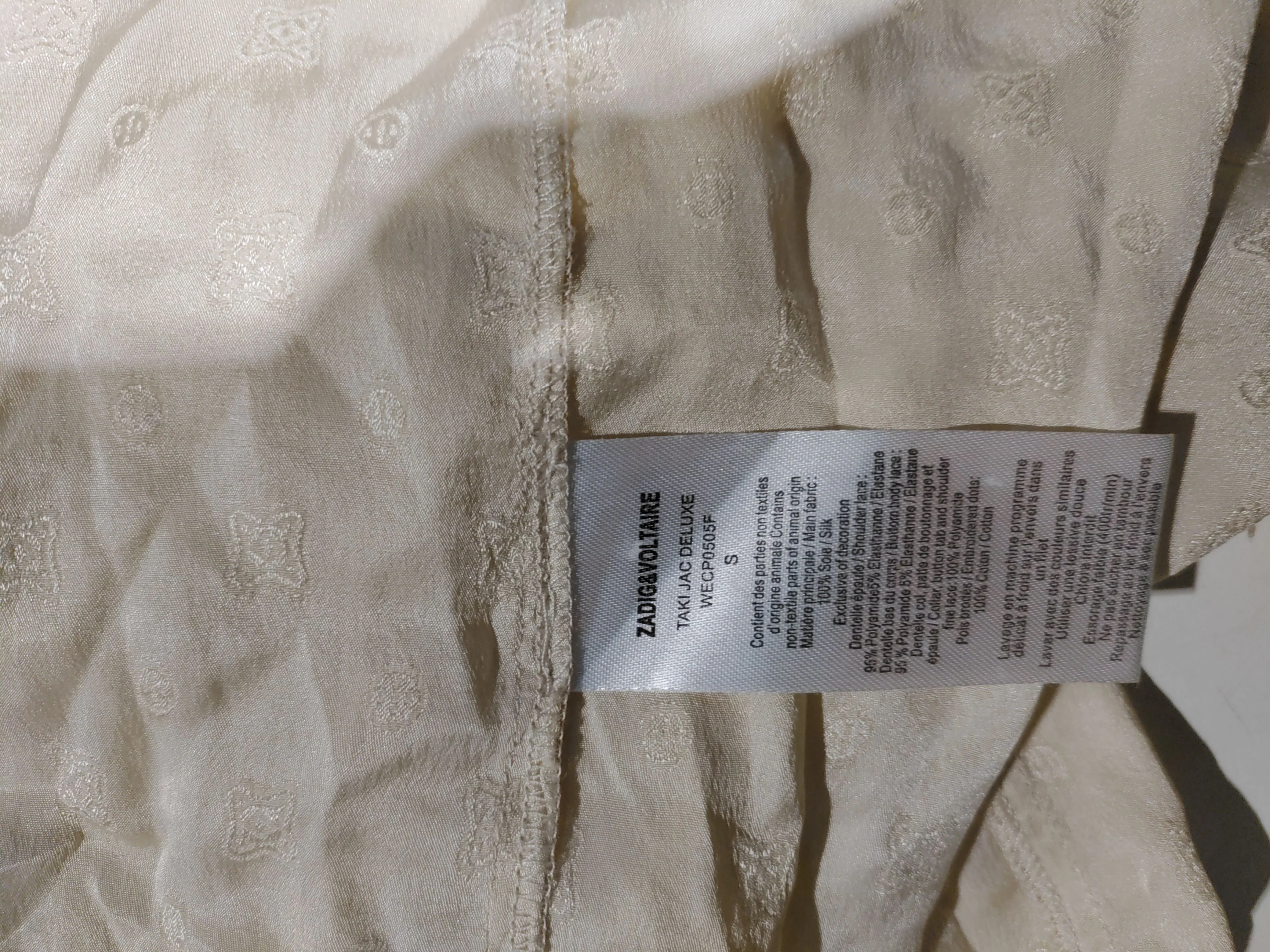 Zadig & Voltaire Women's Blouse S Cream Silk - Image 5