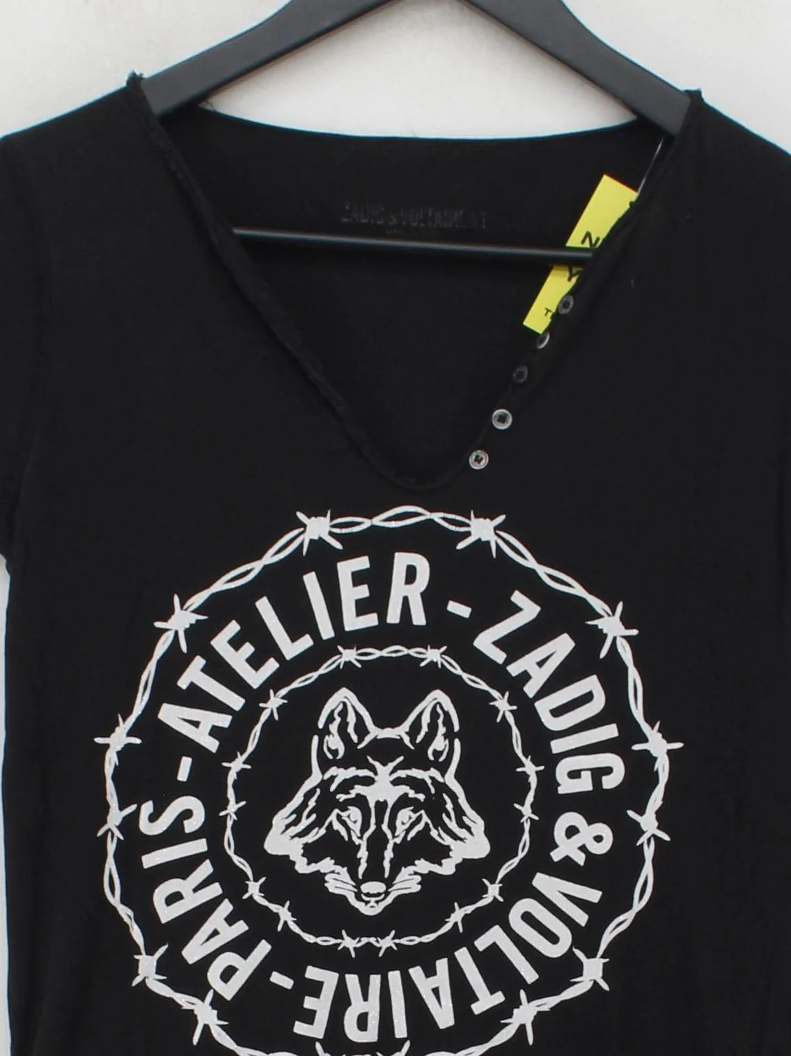Zadig & Voltaire Women's T-Shirt XS Black 100% Cotton Basic - Image 3
