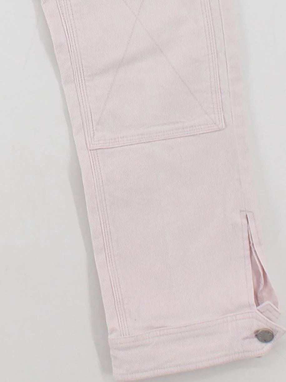 Zadig & Voltaire Women's Trousers W 32 in Pink 100% Cotton Straight Cropped - Image 4