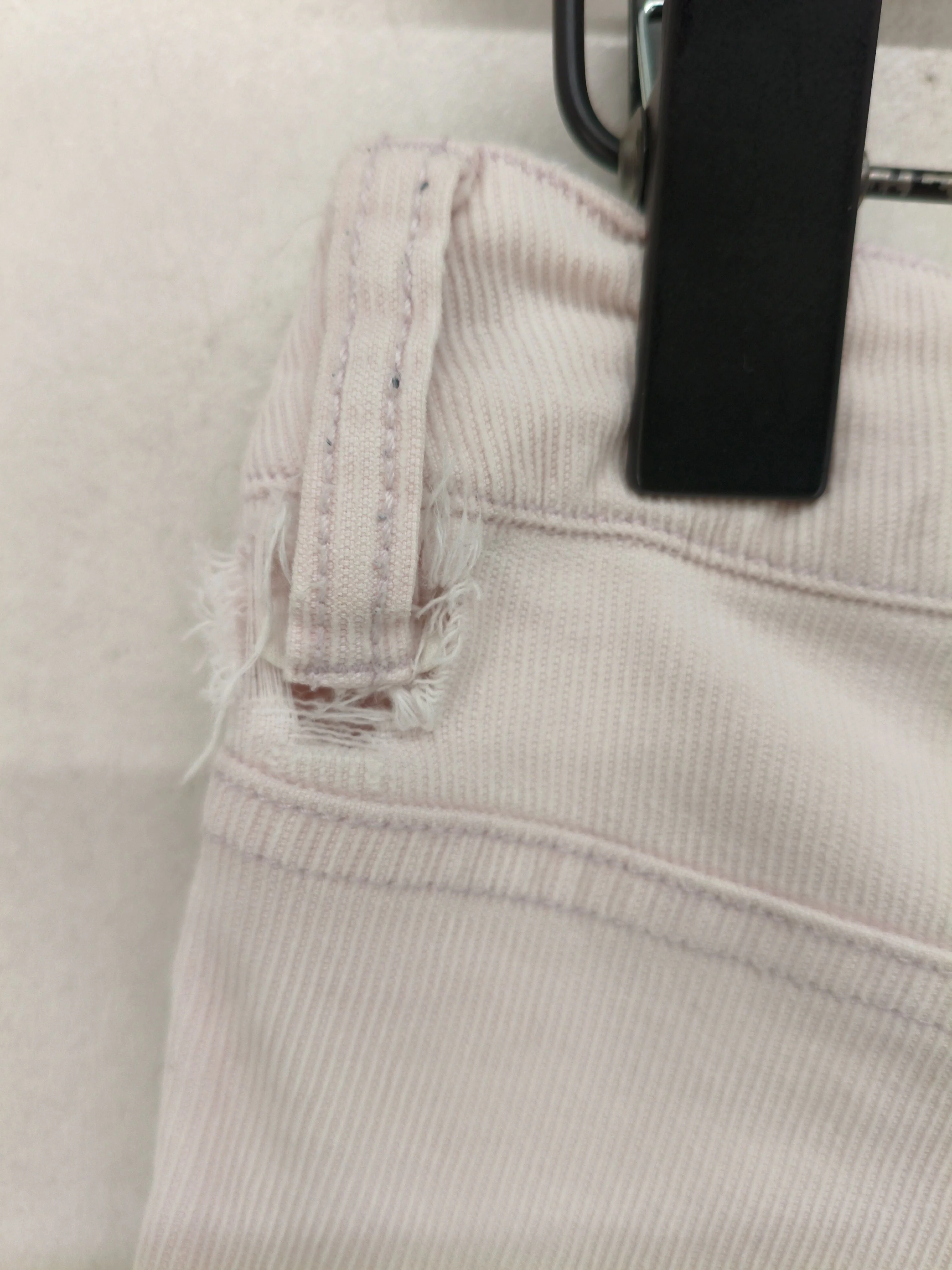 Zadig & Voltaire Women's Trousers W 32 in Pink 100% Cotton Straight Cropped - Image 5