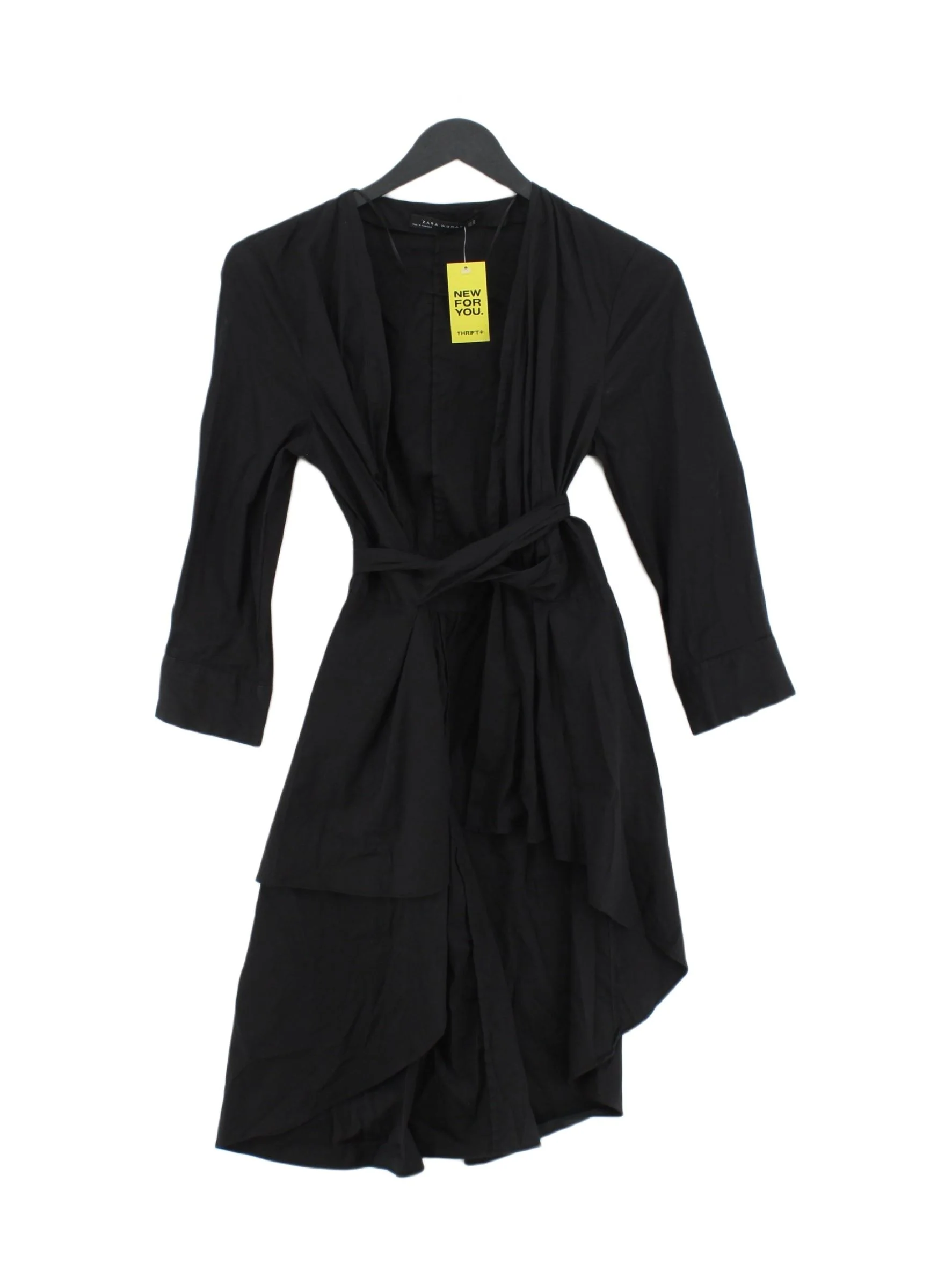 Zara Women's Shirt XS Black Cotton with Elastane, Polyamide Basic