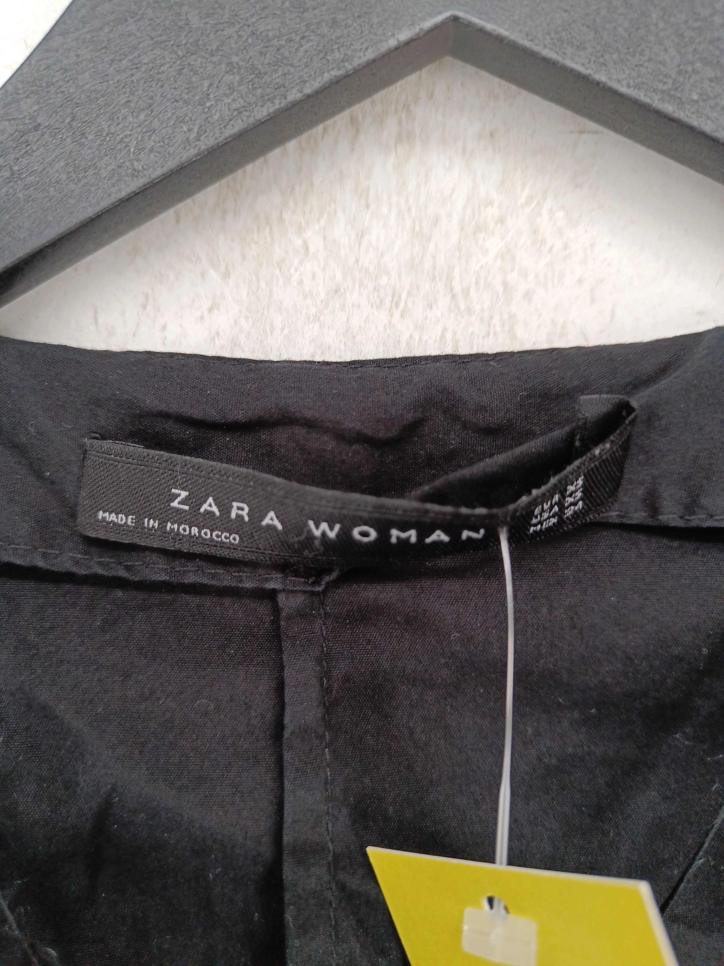 Zara Women's Shirt XS Black Cotton with Elastane, Polyamide Basic - Image 5